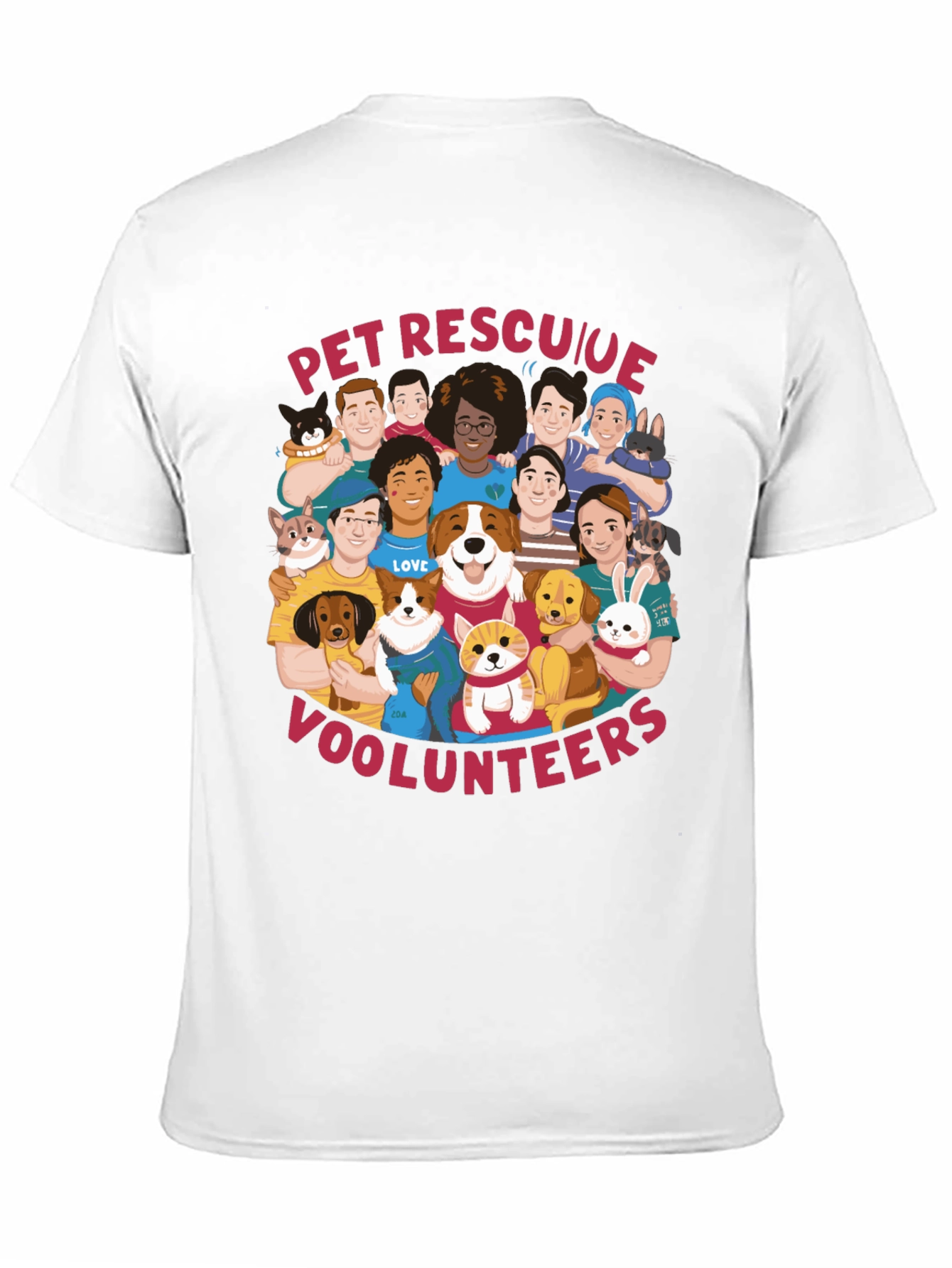 Pet Rescue Volunteer Graphic T-Shirt