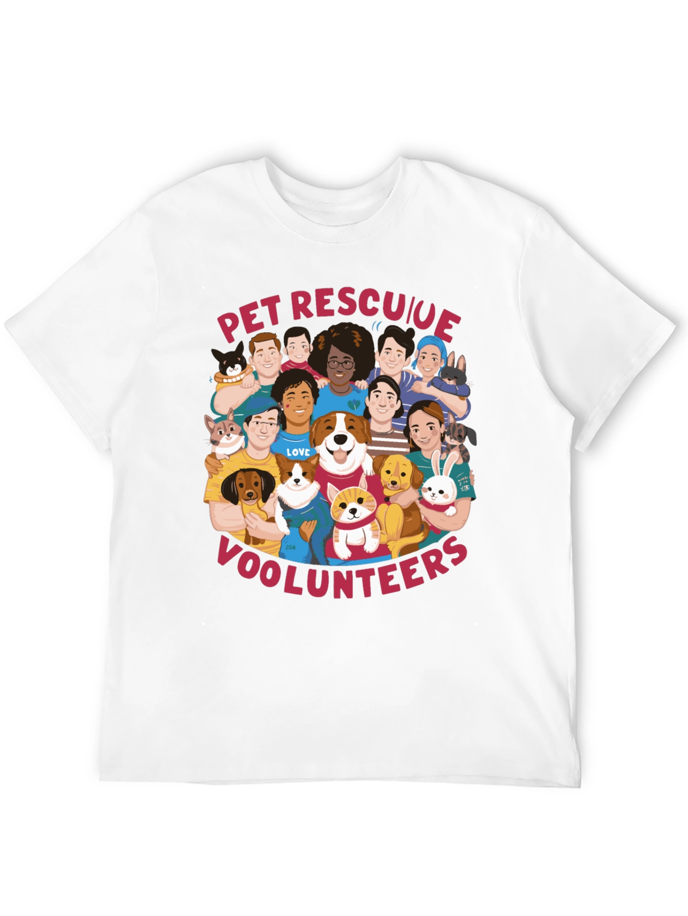 Pet Rescue Volunteer Graphic T-Shirt