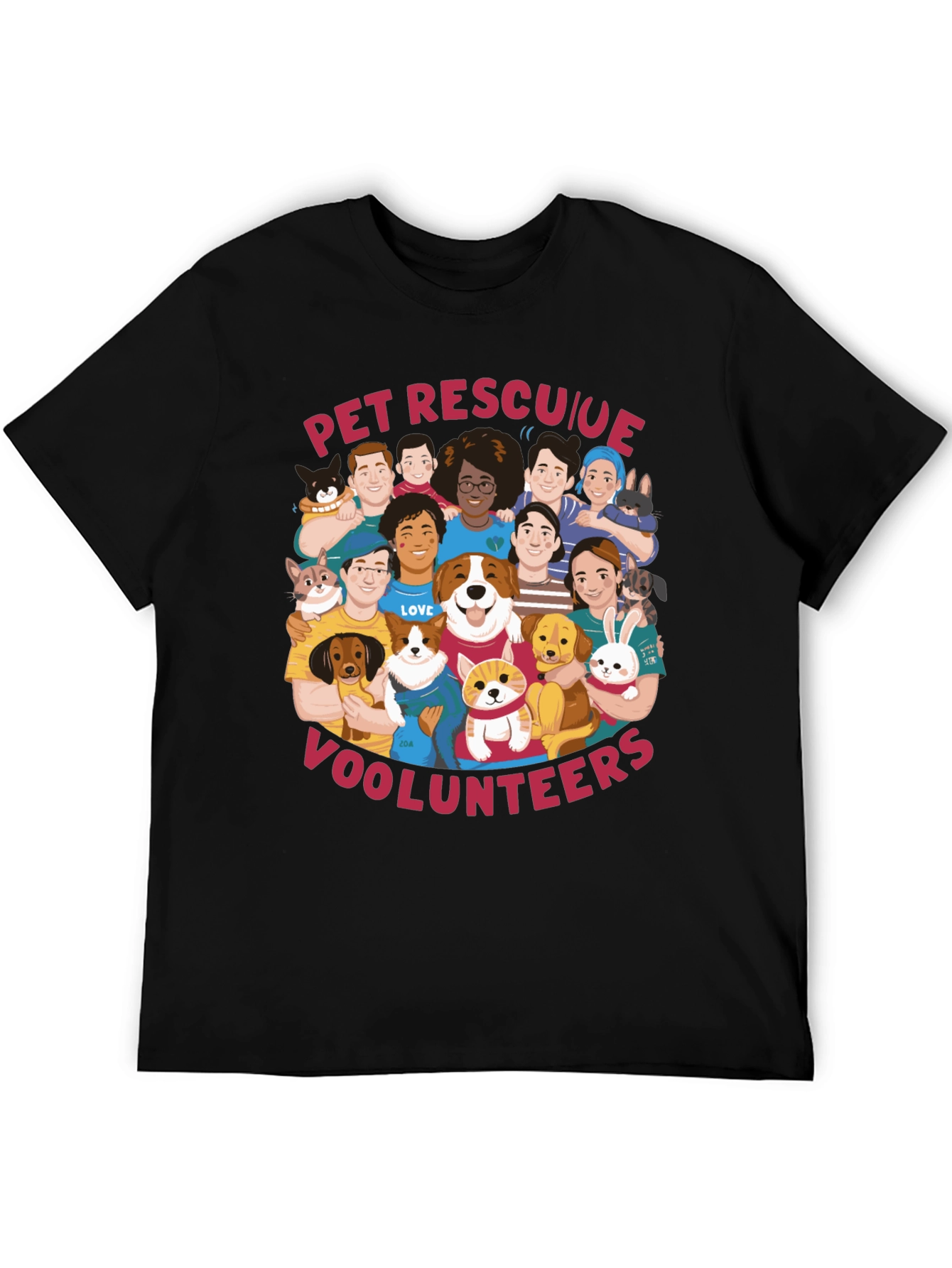 Pet Rescue Volunteer Graphic T-Shirt
