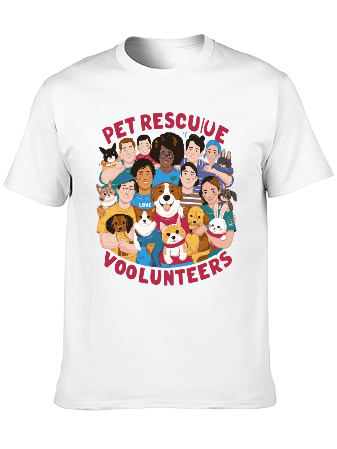 Pet Rescue Volunteer Graphic T-Shirt