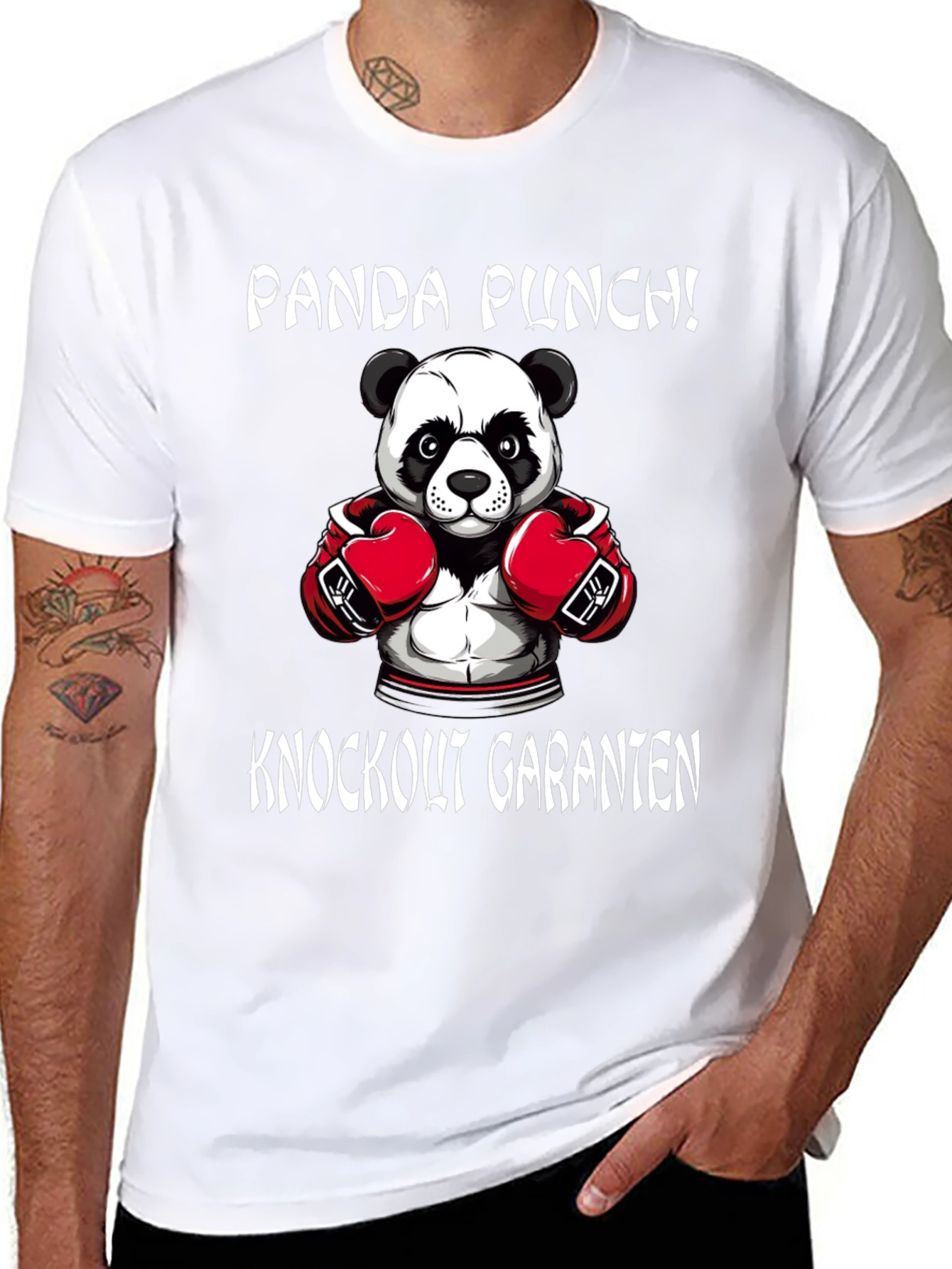 Panda Punch T-Shirt - Knockout Panda Boxer Tee