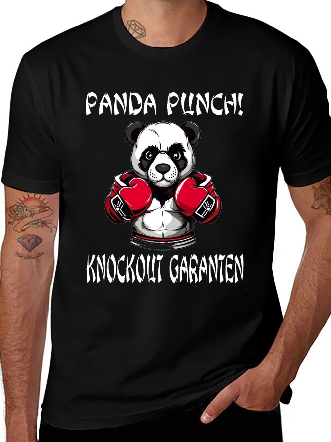 Panda Punch T-Shirt - Knockout Panda Boxer Tee