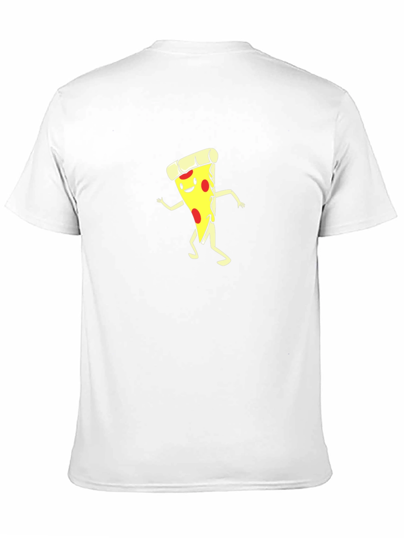 Pizza Slice Graphic Tee - Black Cotton Shirt