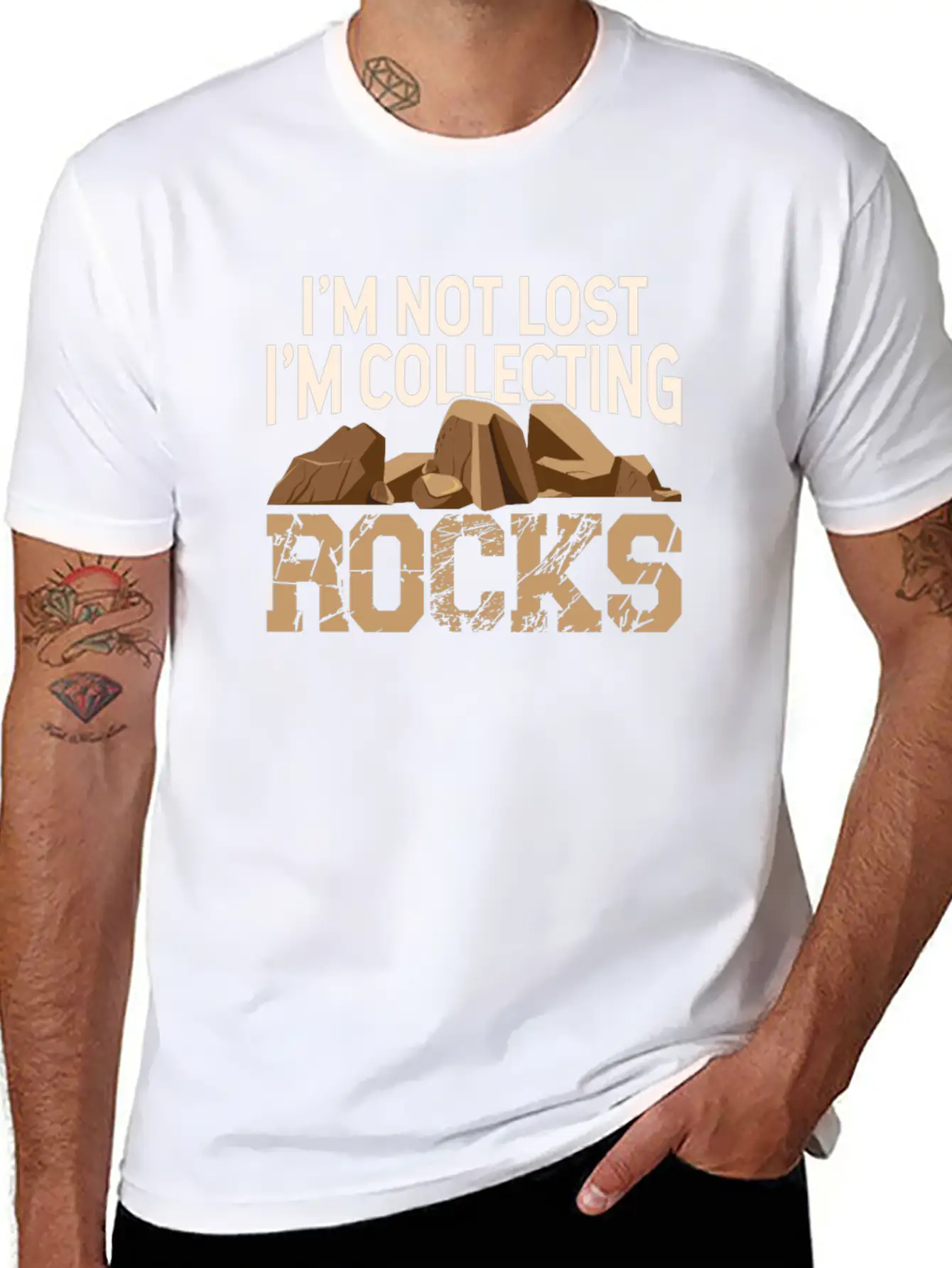 I'm Not Lost I'm Collecting Rocks Geologist Stone Unisex Casual T-Shirt – Clean Design For Daily Comfort