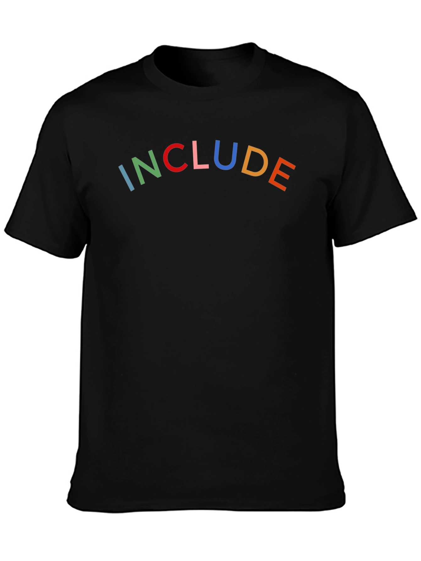 Inclusive Style: Rainbow Text Tee