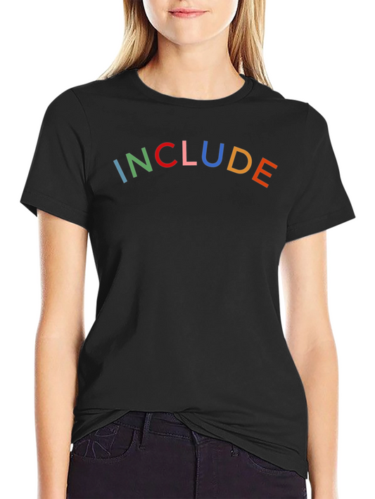 Inclusive Style: Rainbow Text Tee