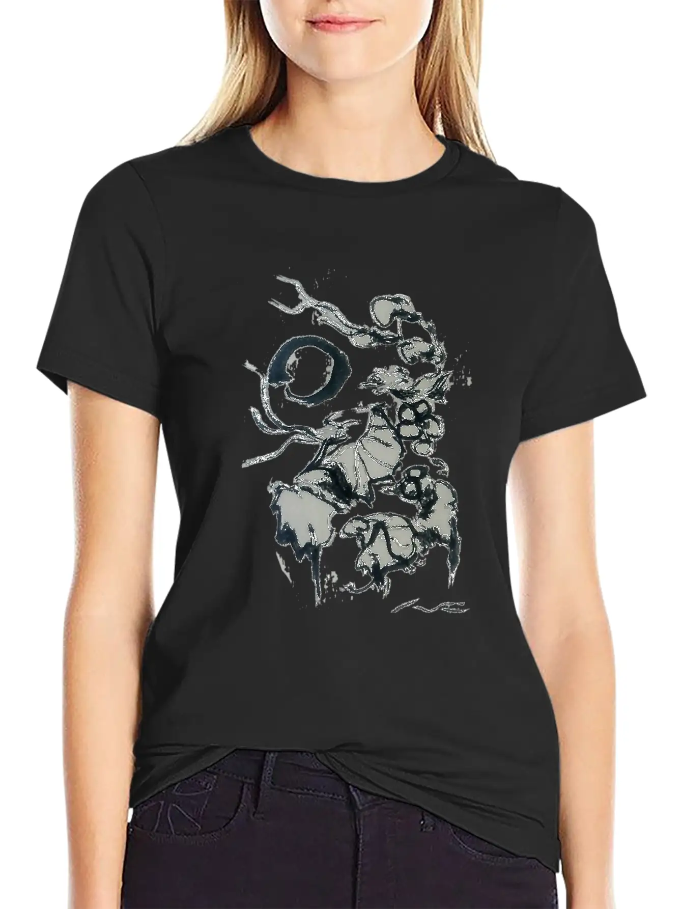 Ink Drawing Of A Tropical Plant Unisex Casual T-Shirt – Clean Design For Daily Comfort