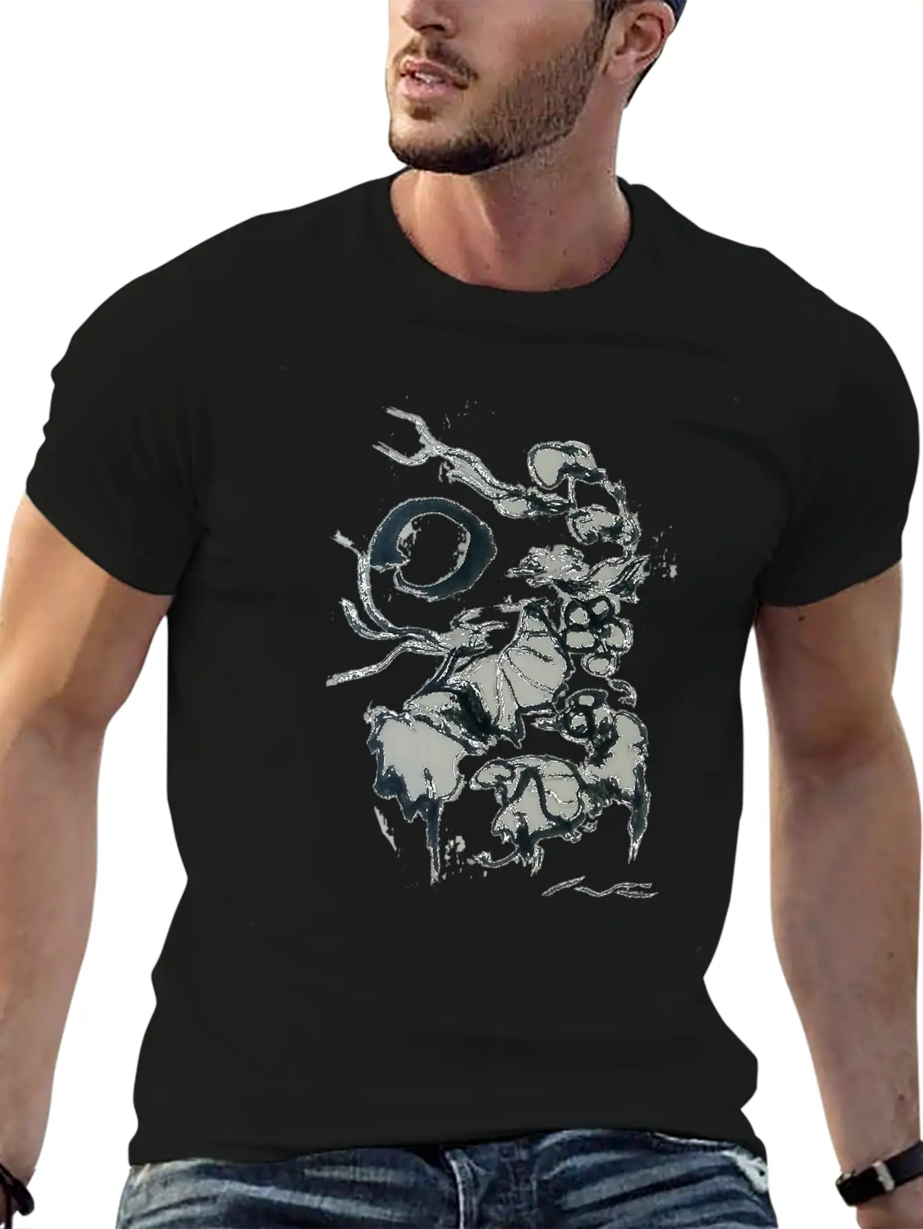 Ink Drawing Of A Tropical Plant Unisex Casual T-Shirt – Clean Design For Daily Comfort