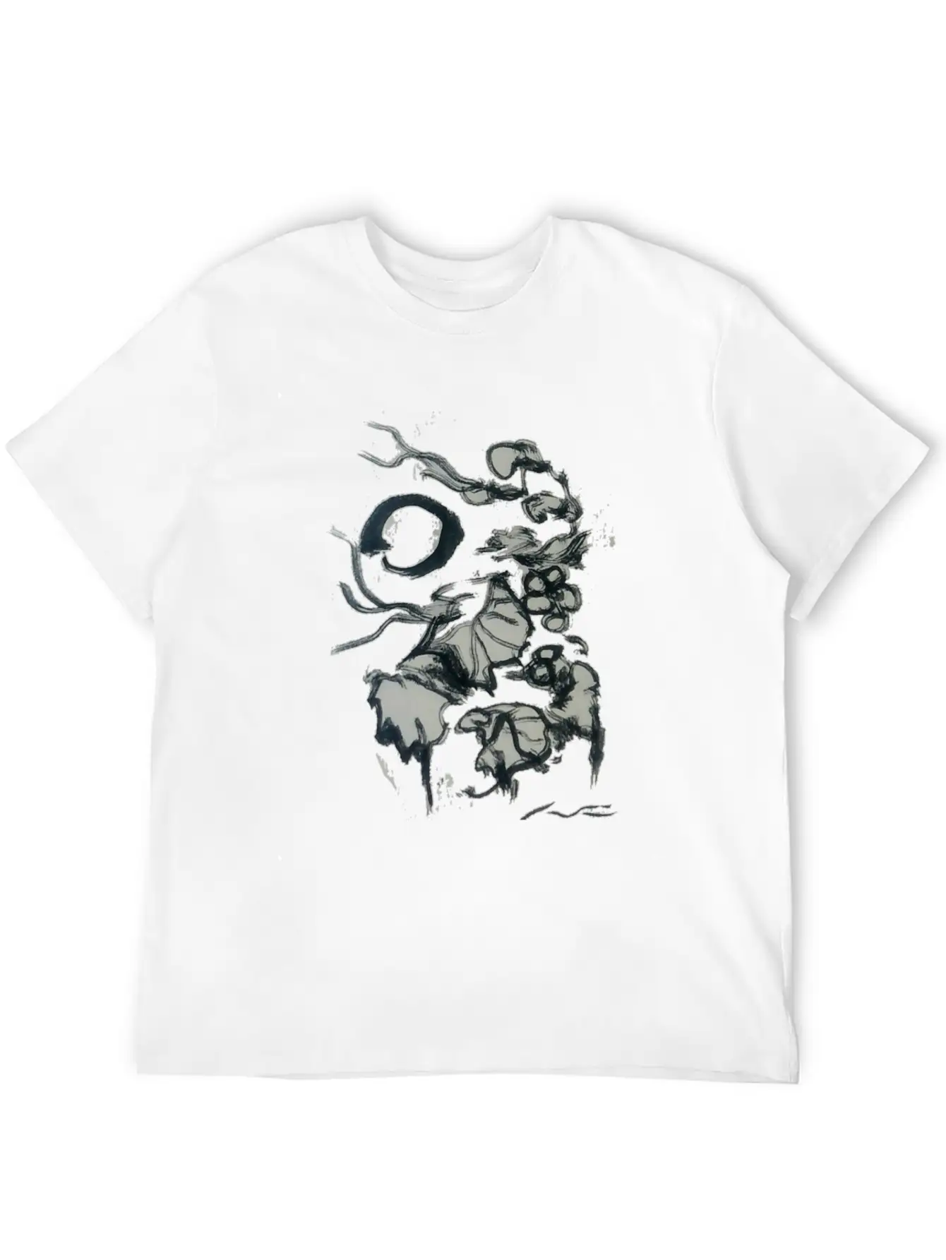 Ink Drawing Of A Tropical Plant Unisex Casual T-Shirt – Clean Design For Daily Comfort