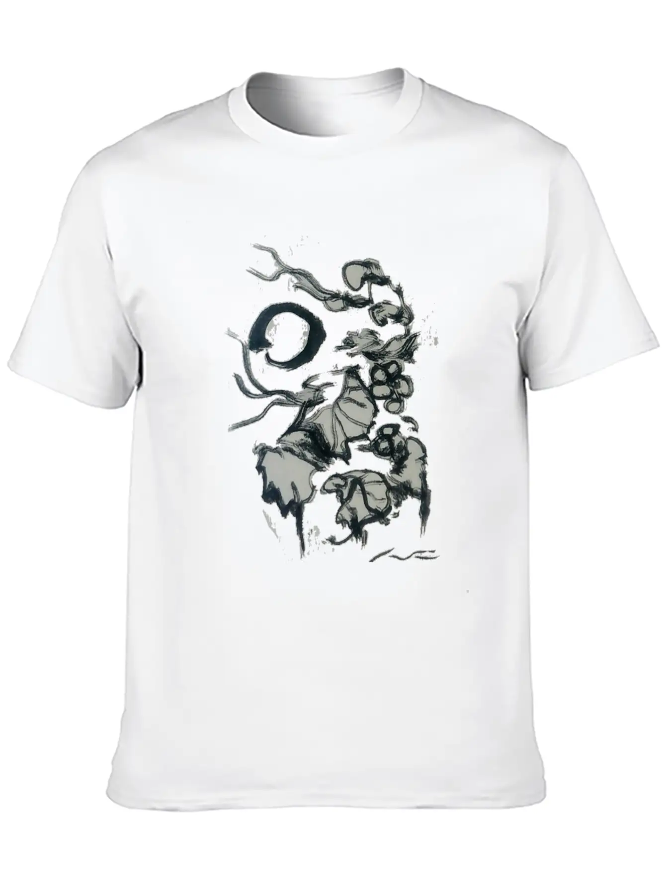 Ink Drawing Of A Tropical Plant Unisex Casual T-Shirt – Clean Design For Daily Comfort