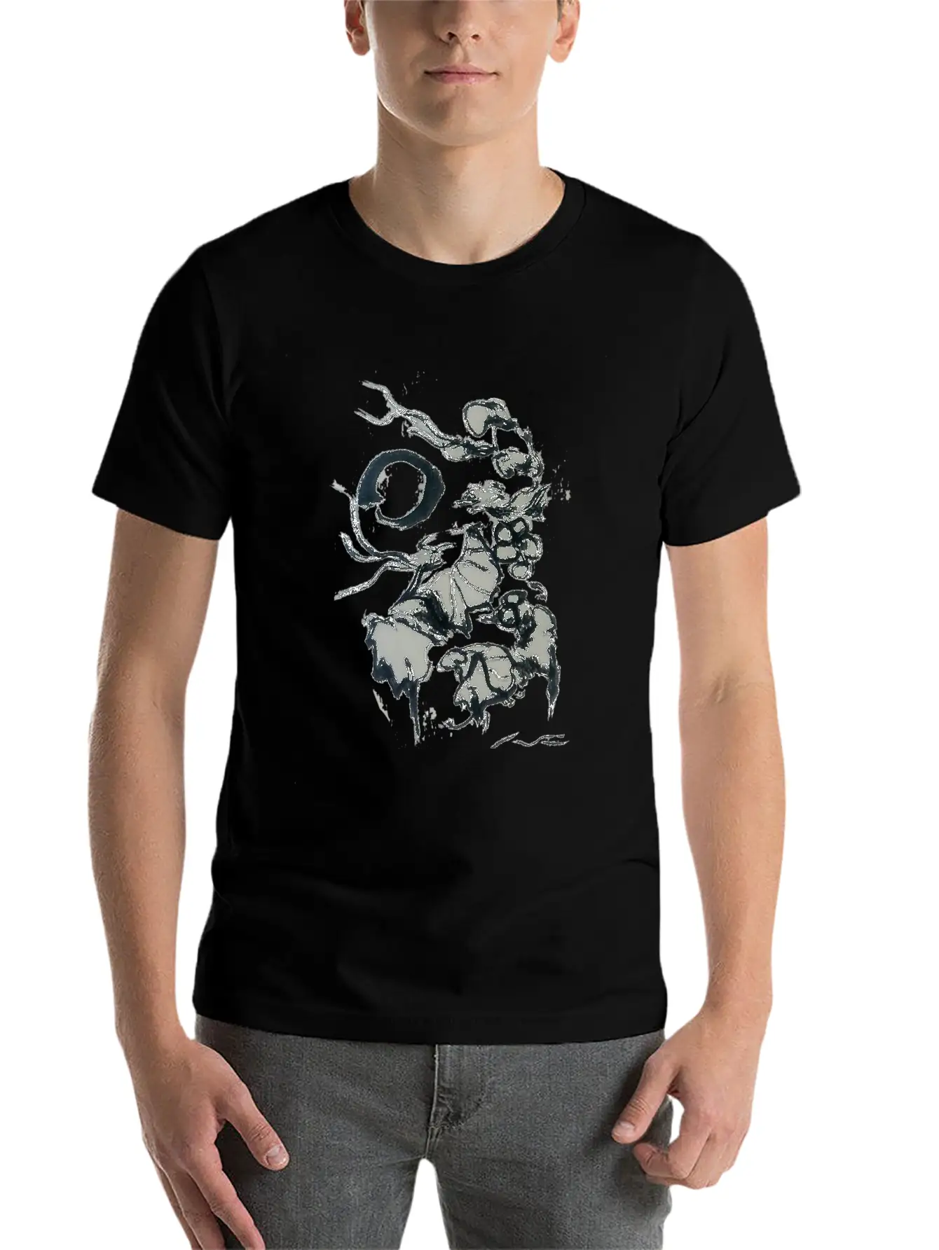 Ink Drawing Of A Tropical Plant Unisex Casual T-Shirt – Clean Design For Daily Comfort