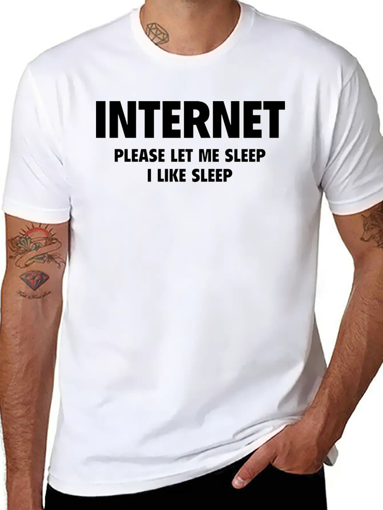 Internet Please Let Me Sleep, I Like Sleep Unisex Casual T-Shirt – Clean Design For Daily Comfort