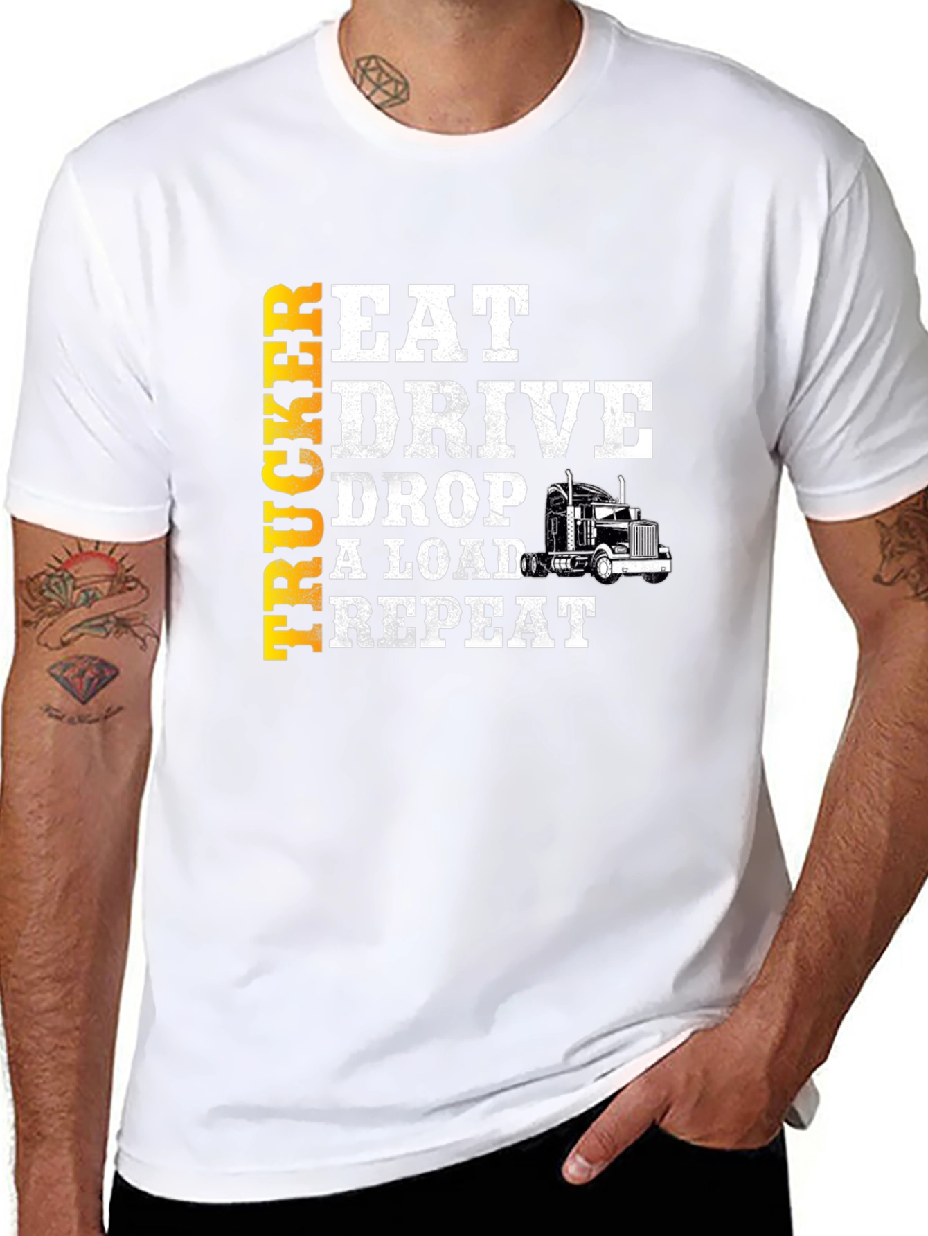 Trucker Eat Drive Drop Load Repeat T-Shirt