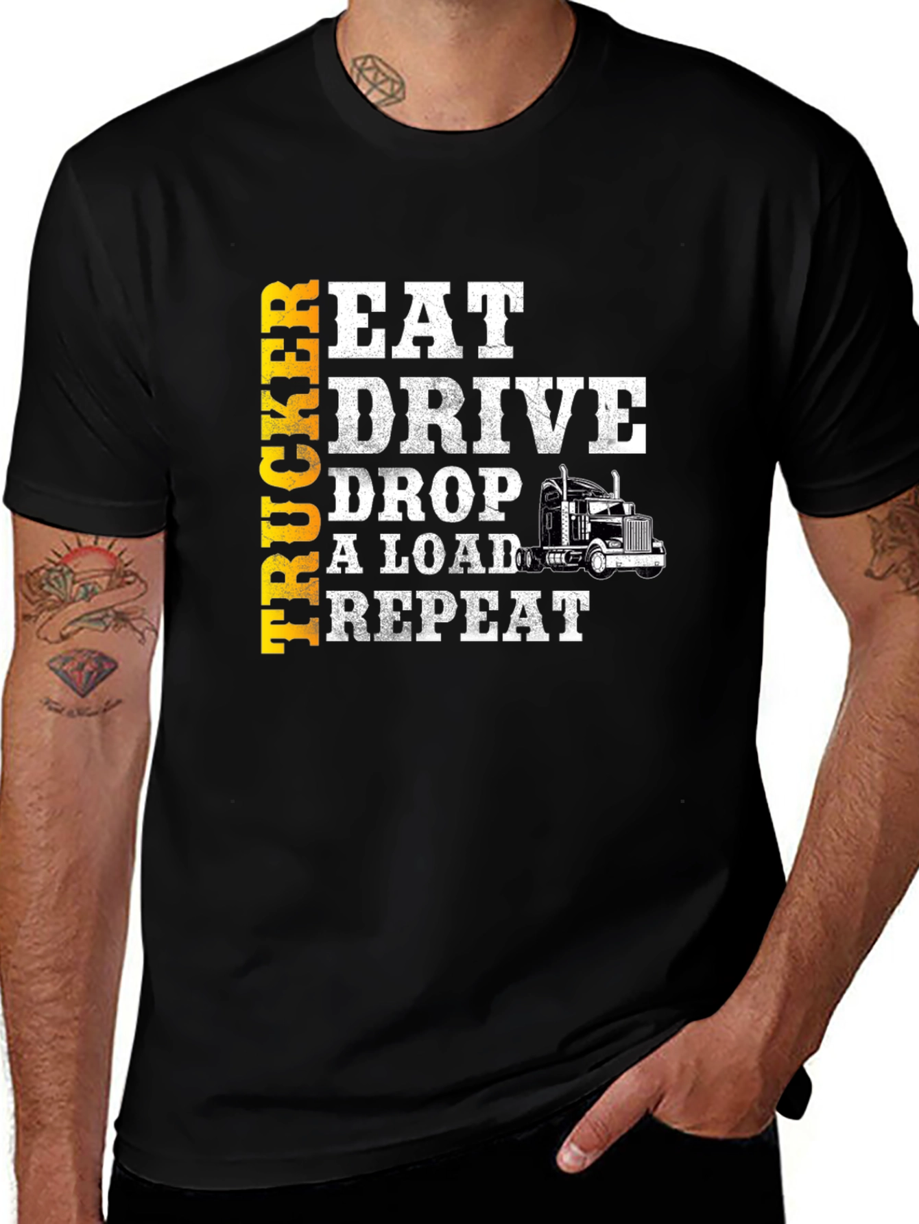 Trucker Eat Drive Drop Load Repeat T-Shirt