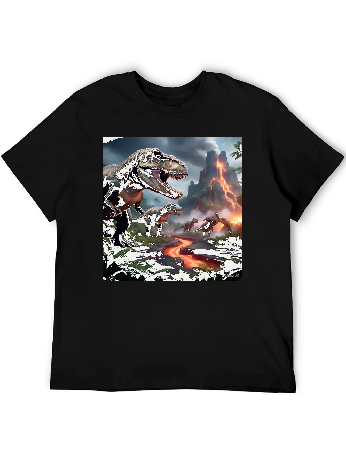 Dinosaur Graphic Tee - Volcanic Trex Design