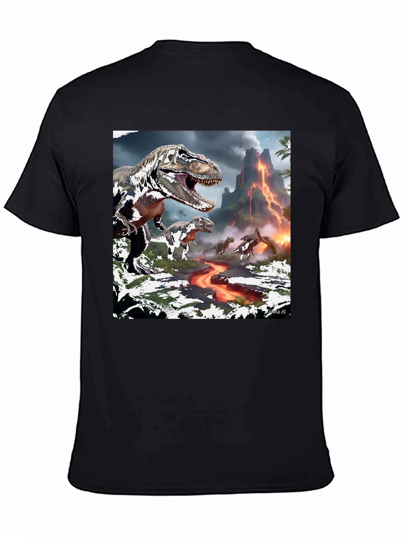 Dinosaur Graphic Tee - Volcanic Trex Design
