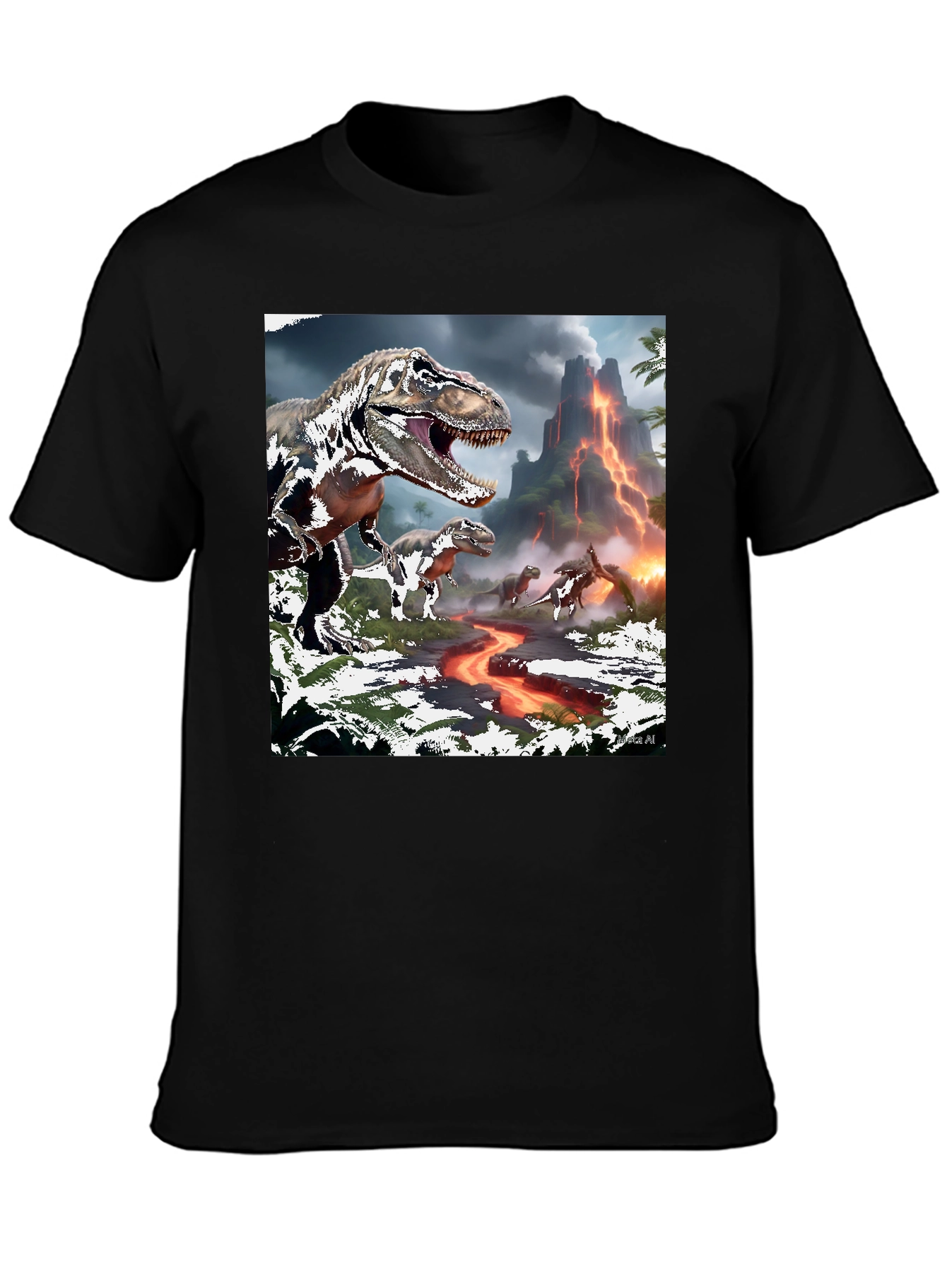 Dinosaur Graphic Tee - Volcanic Trex Design