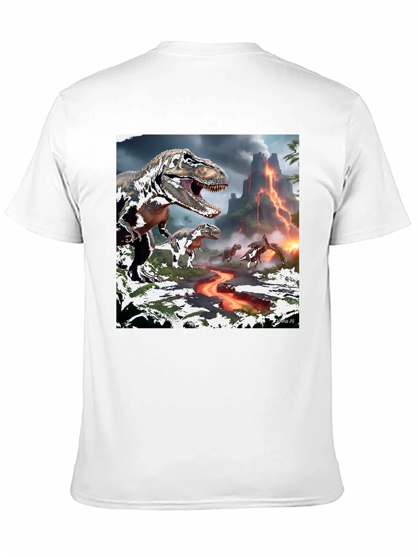Dinosaur Graphic Tee - Volcanic Trex Design