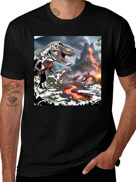 Dinosaur Graphic Tee - Volcanic Trex Design