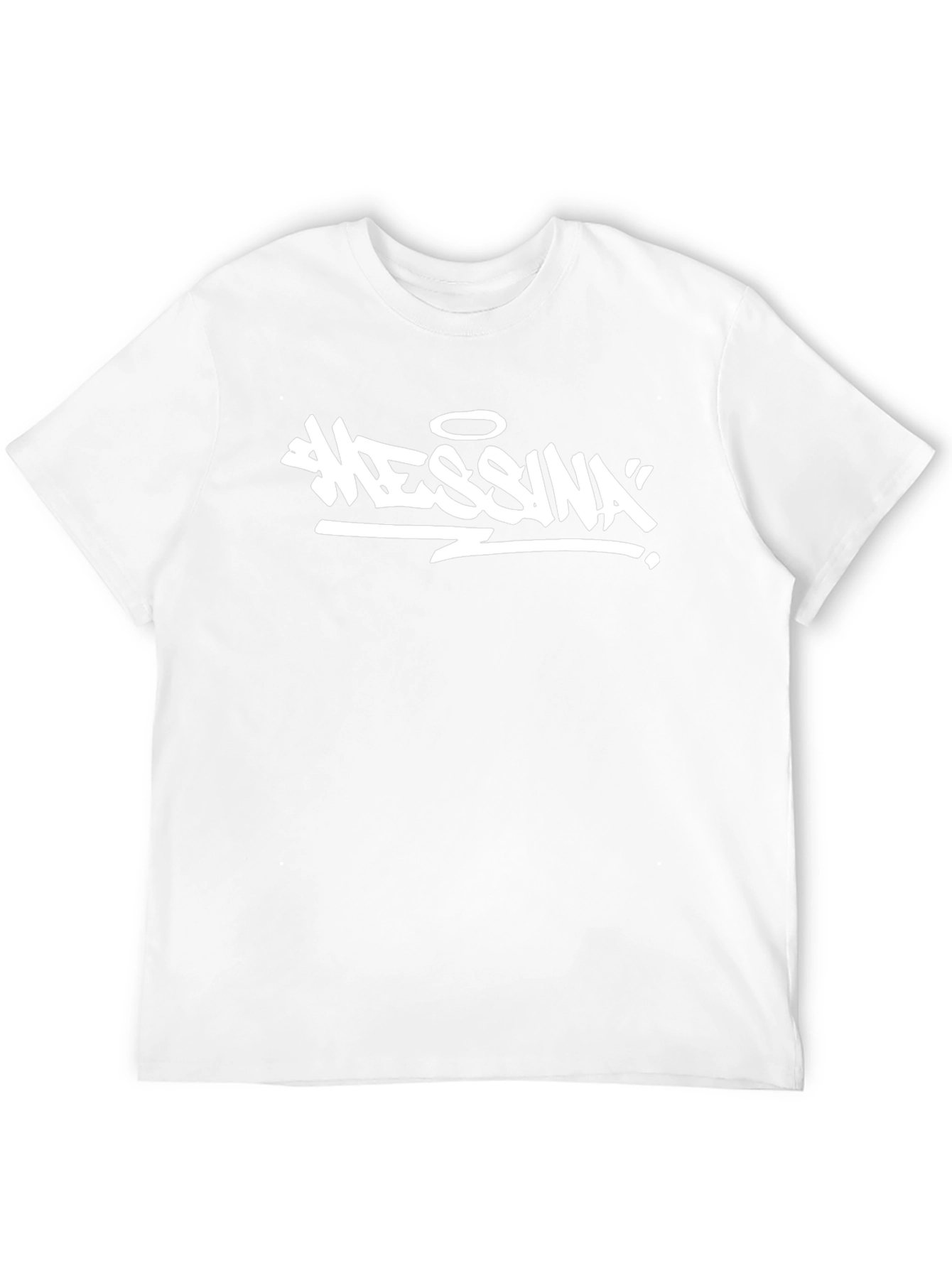 Messina Graphic Tee - Black Cotton T-Shirt