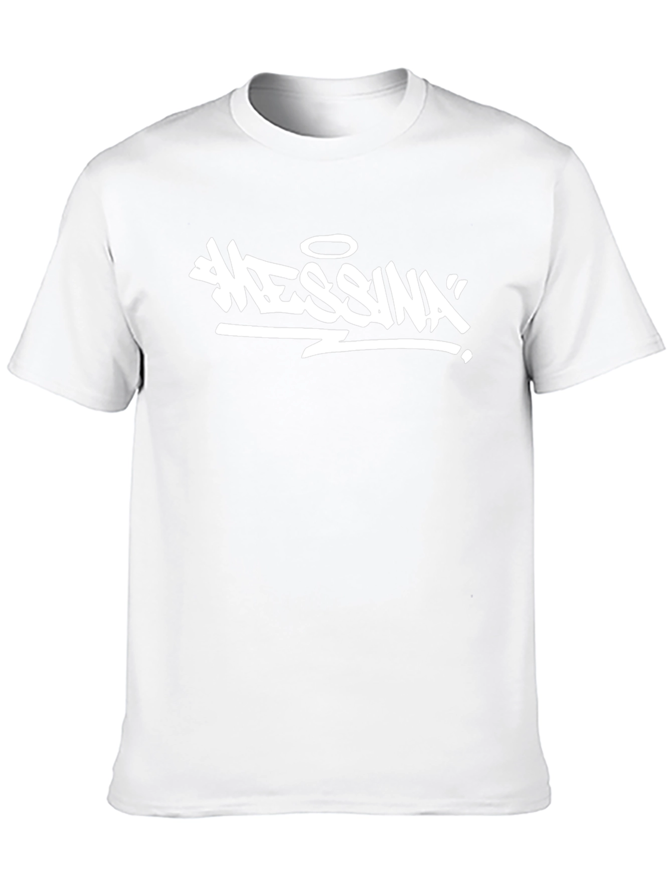 Messina Graphic Tee - Black Cotton T-Shirt