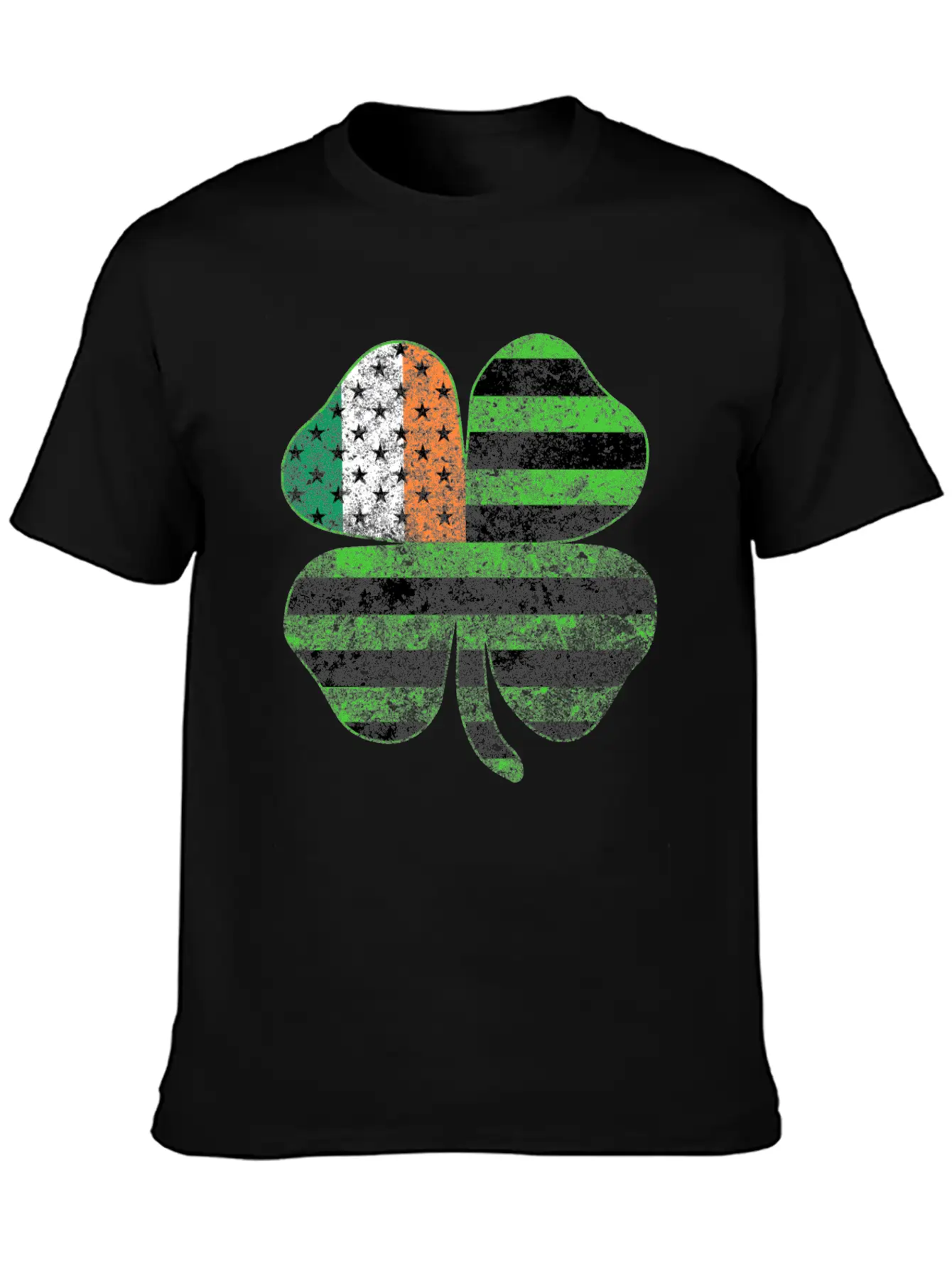 Irish American Flag Shamrock Clover St Patrick's Unisex Casual T-Shirt – Clean Design For Daily Comfort