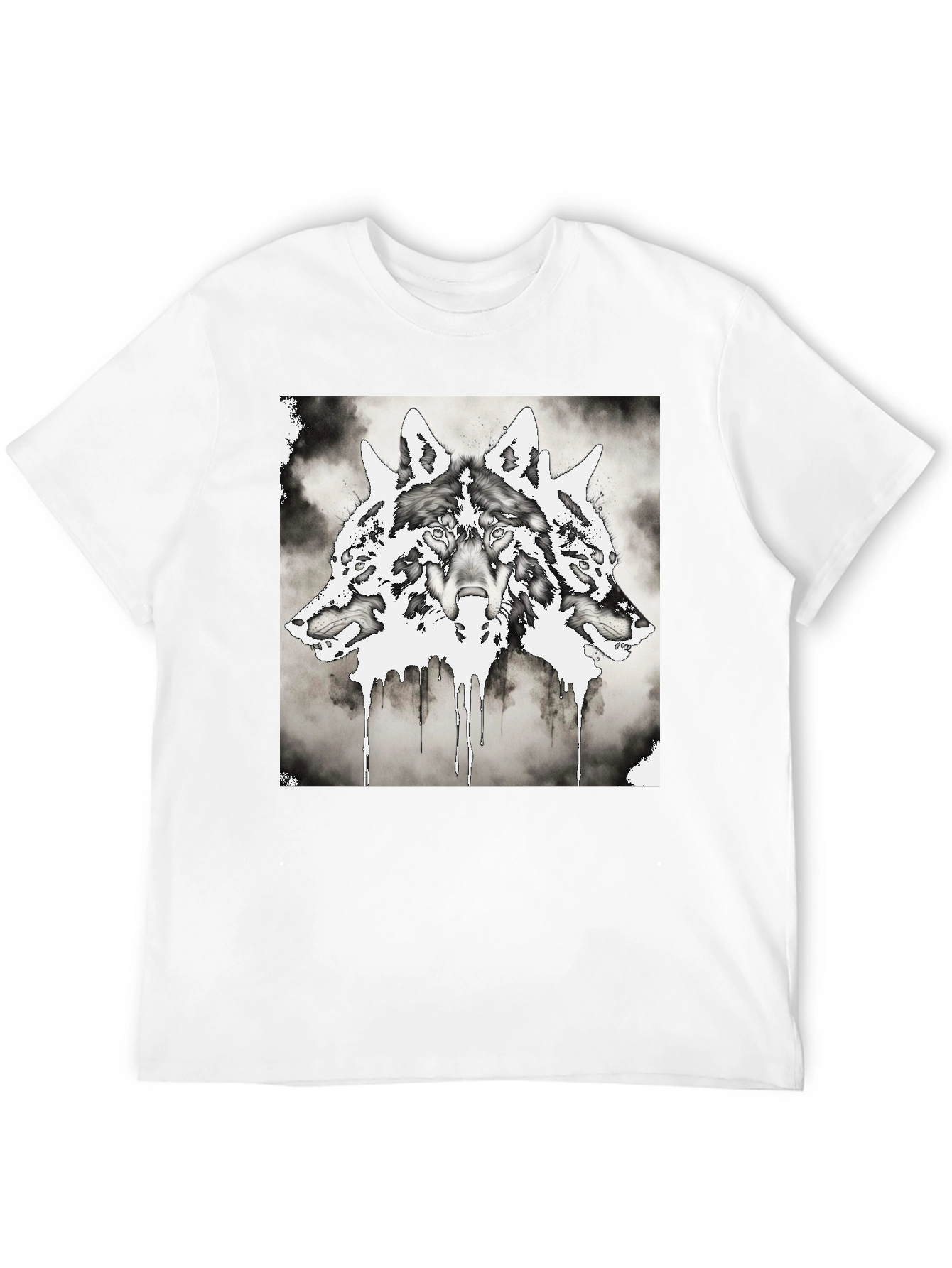 Three-Headed Wolf Graphic T-Shirt