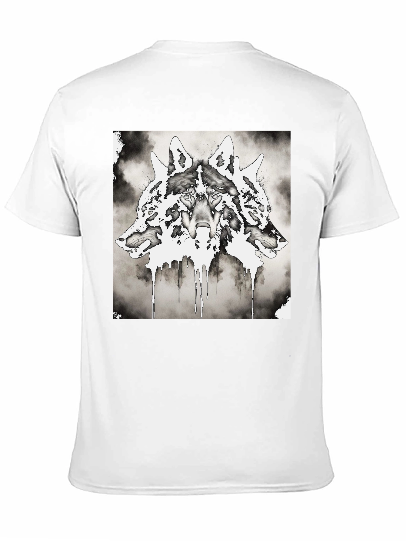 Three-Headed Wolf Graphic T-Shirt