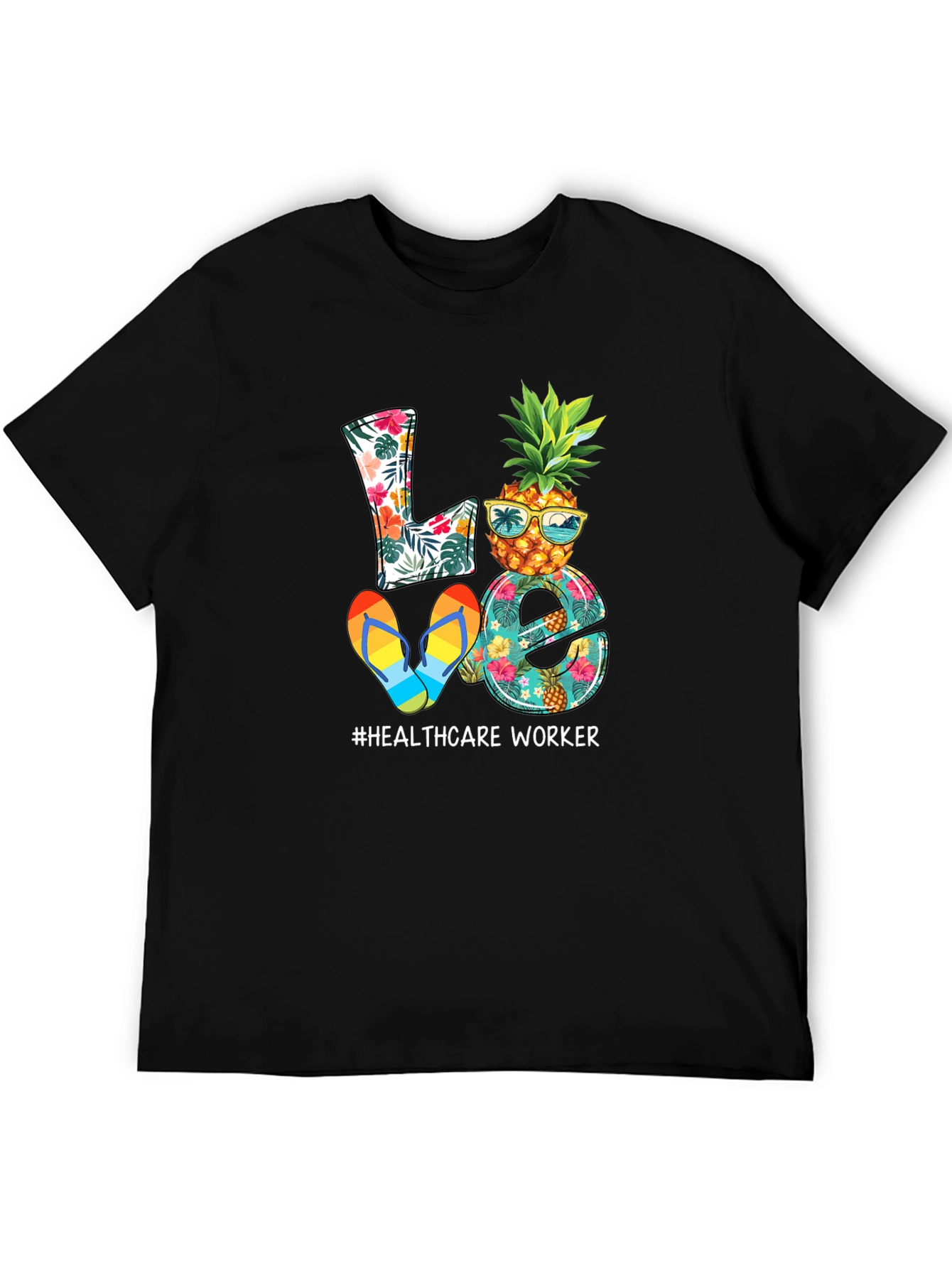 Tropical Healthcare Worker Graphic Tee