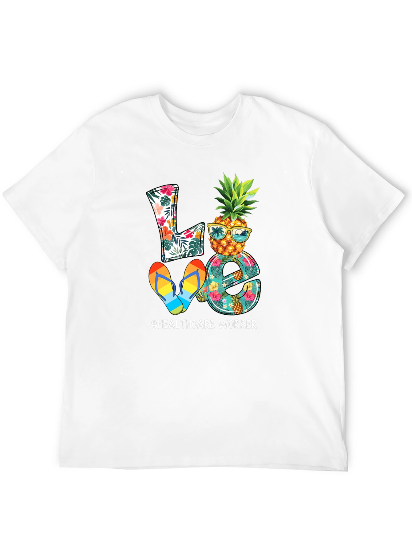 Tropical Healthcare Worker Graphic Tee