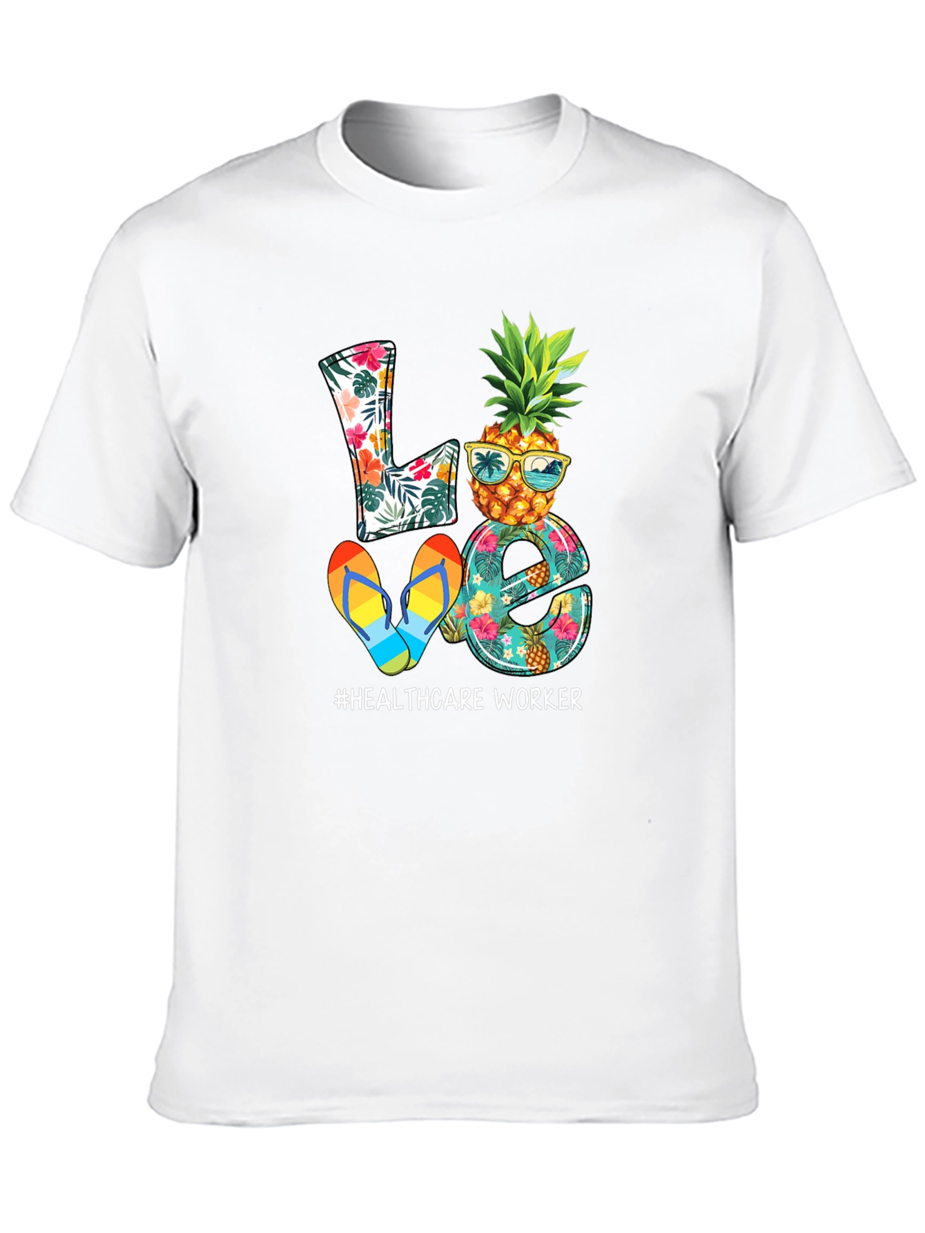 Tropical Healthcare Worker Graphic Tee