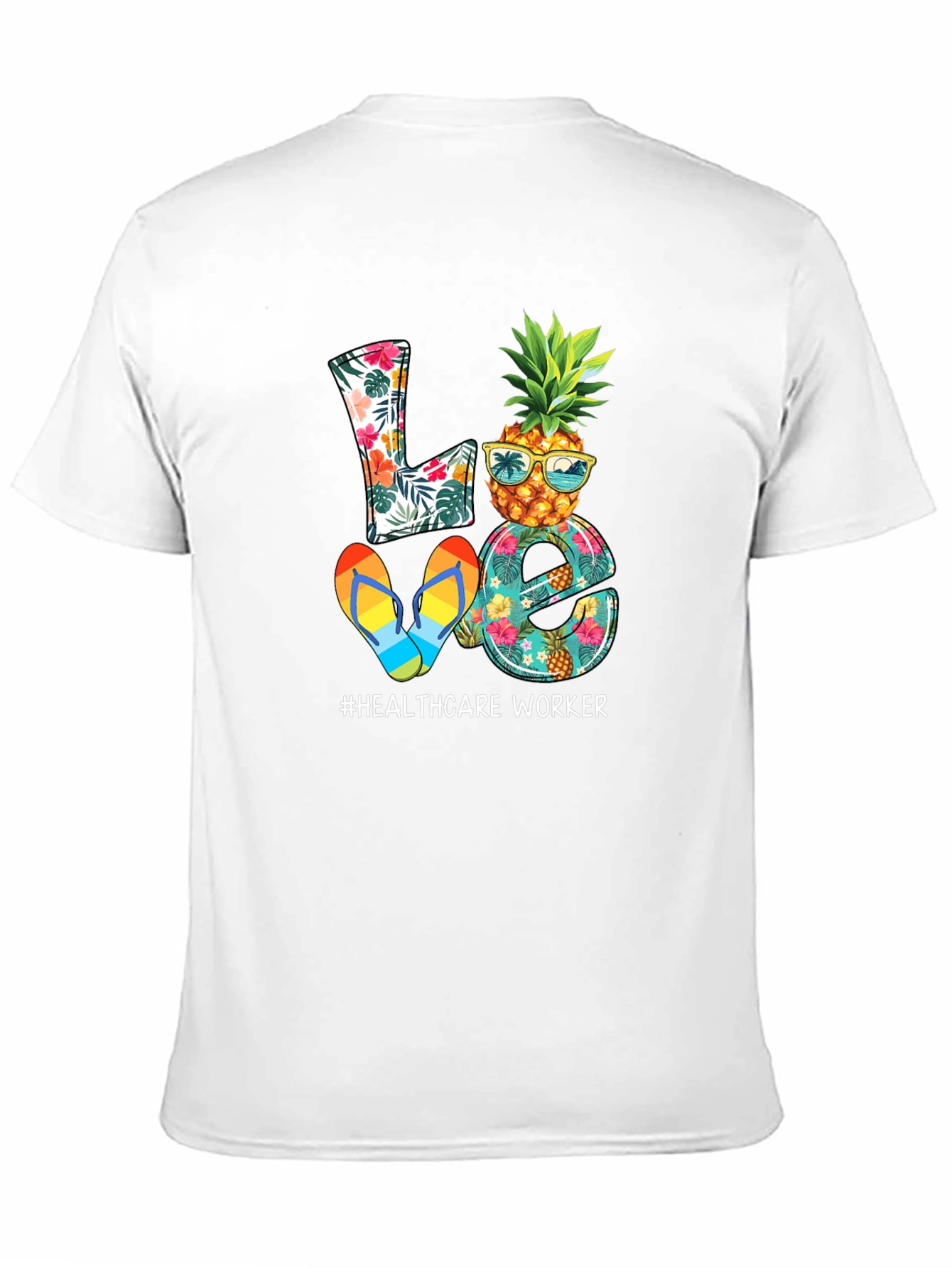 Tropical Healthcare Worker Graphic Tee