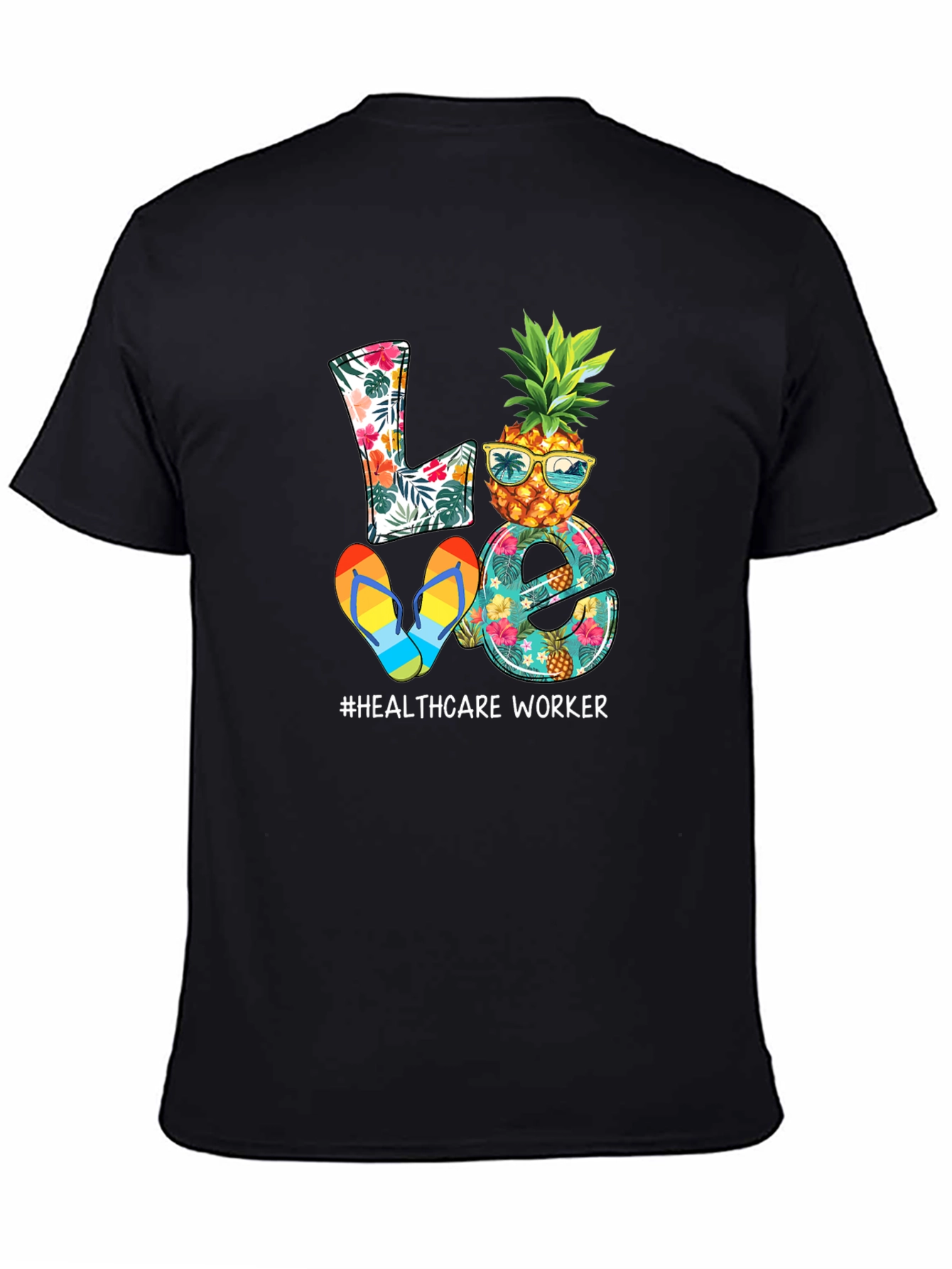 Tropical Healthcare Worker Graphic Tee