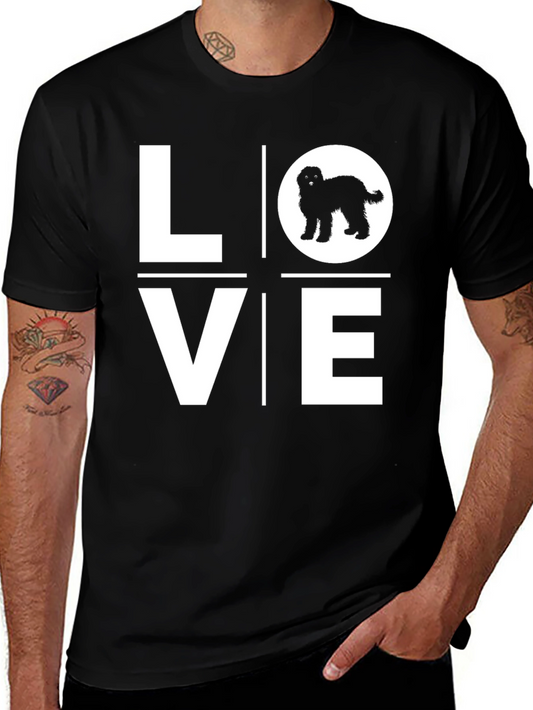 Love Dog Graphic Tee - Black Short Sleeve Shirt