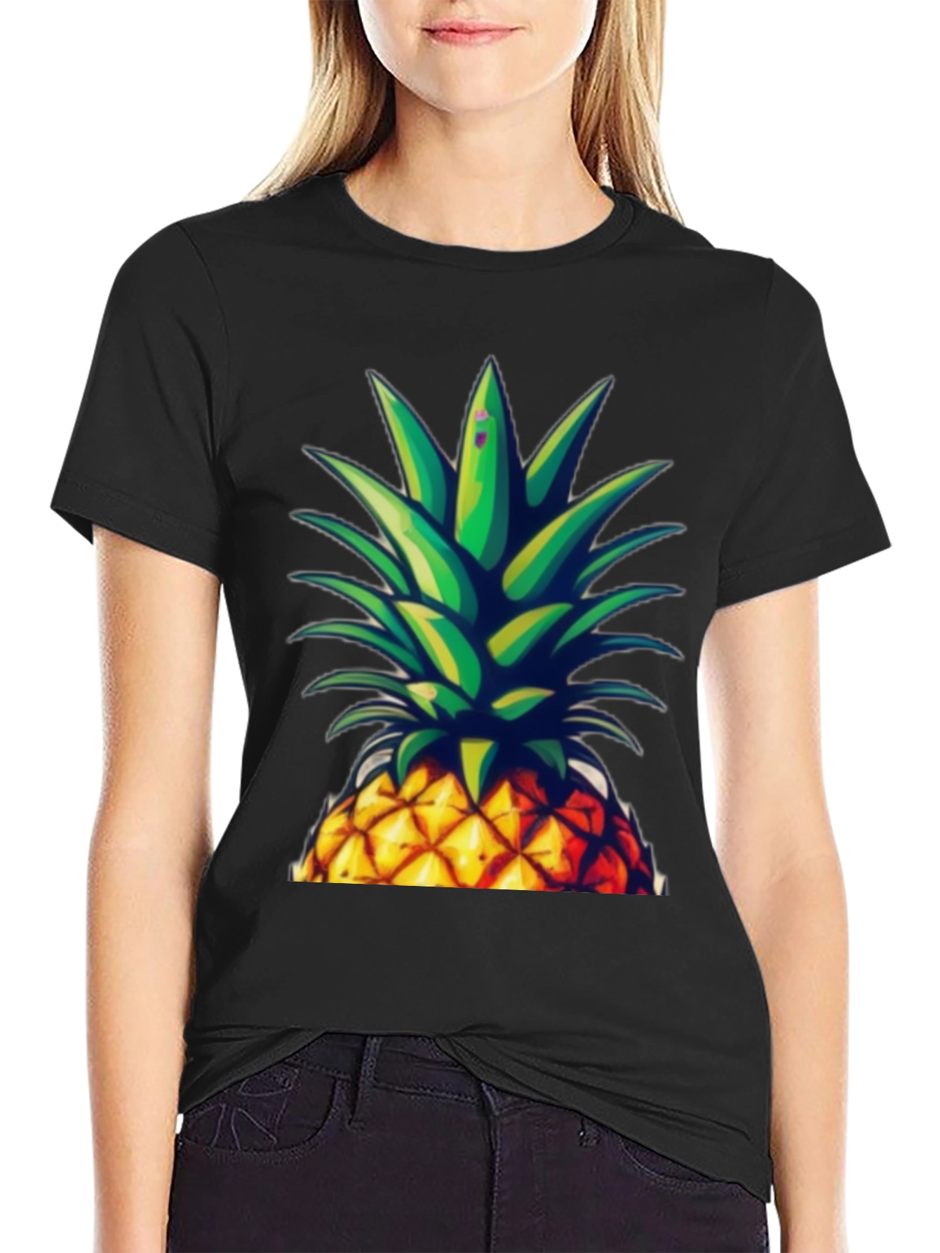 Pineapple Graphic Tee - Tropical Fruit Design