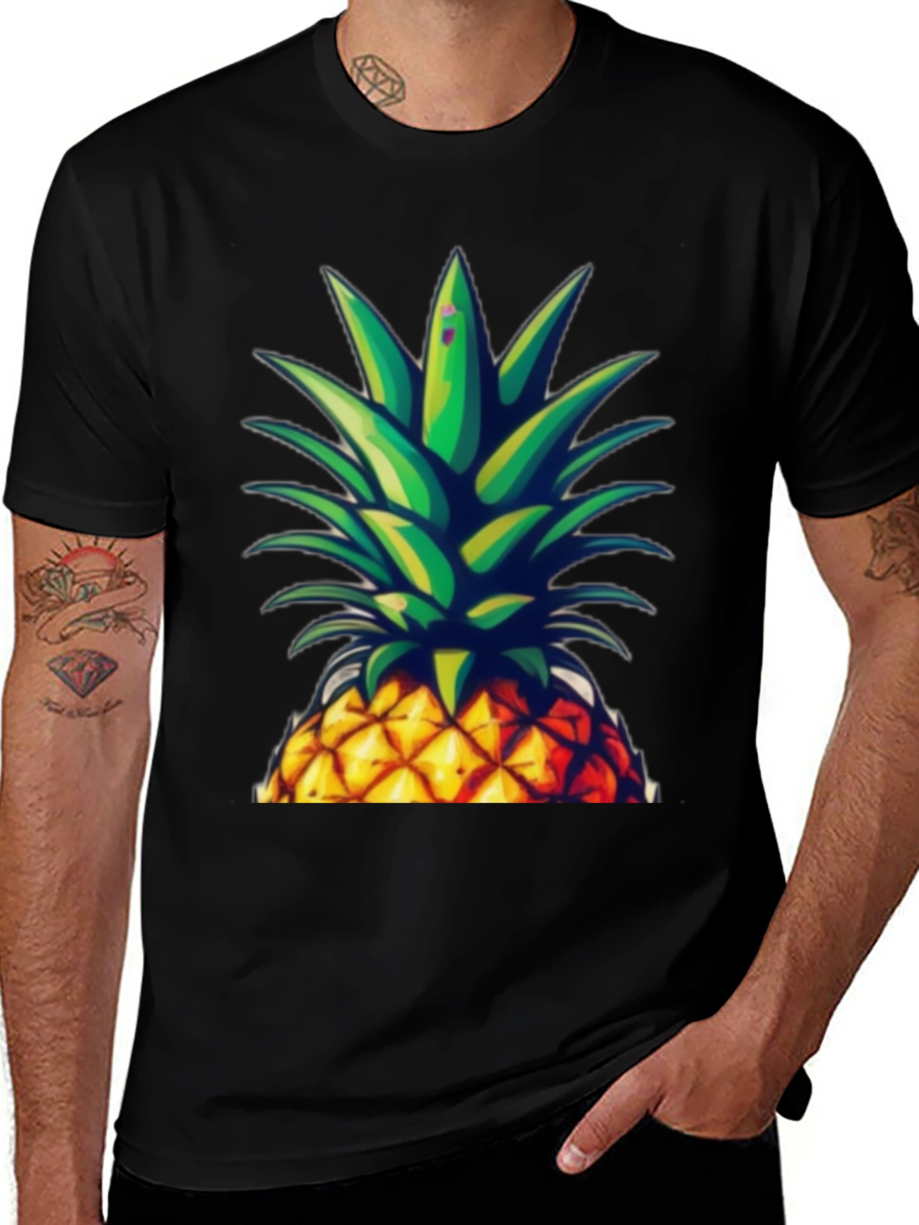Pineapple Graphic Tee - Tropical Fruit Design