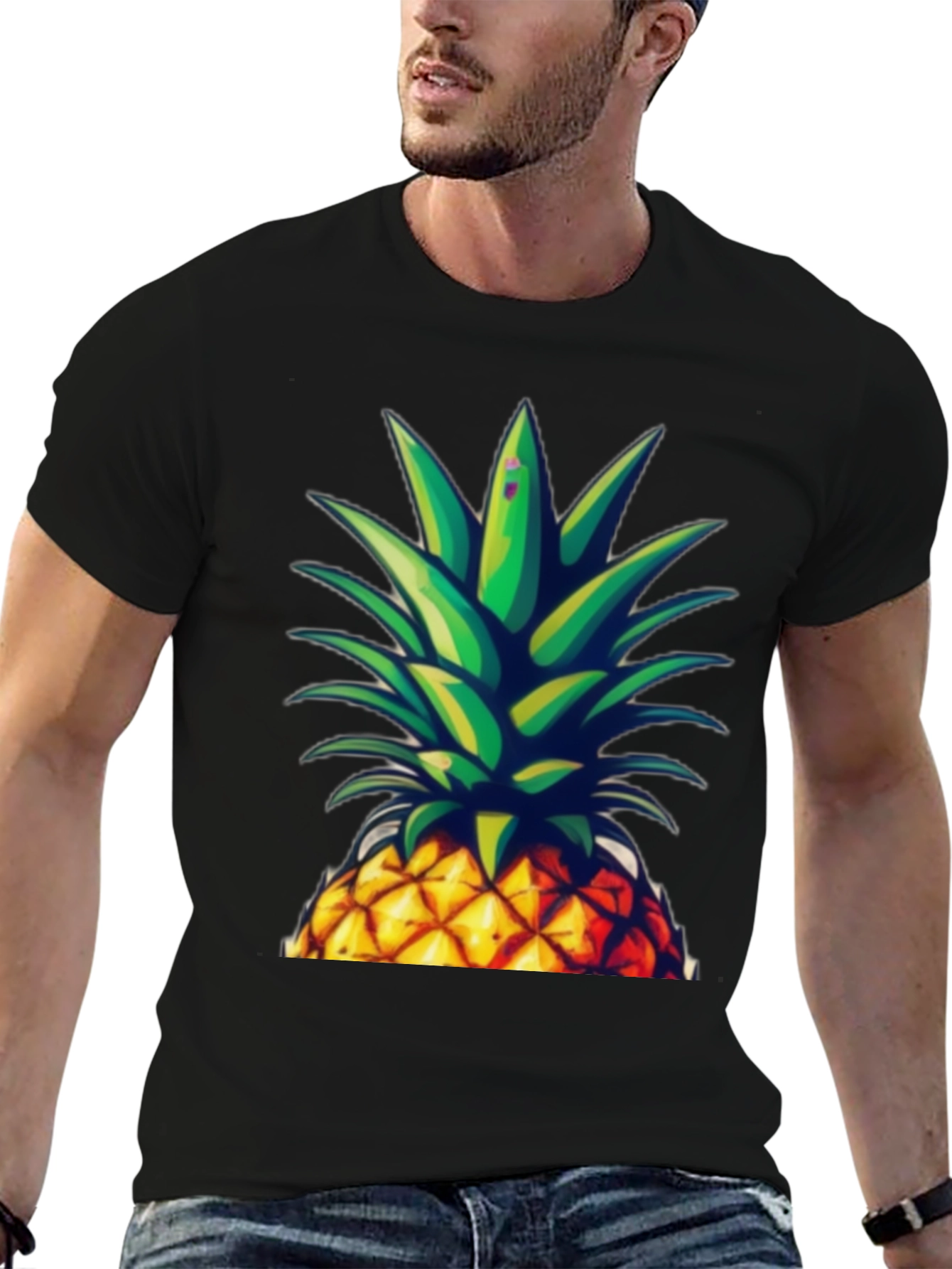 Pineapple Graphic Tee - Tropical Fruit Design