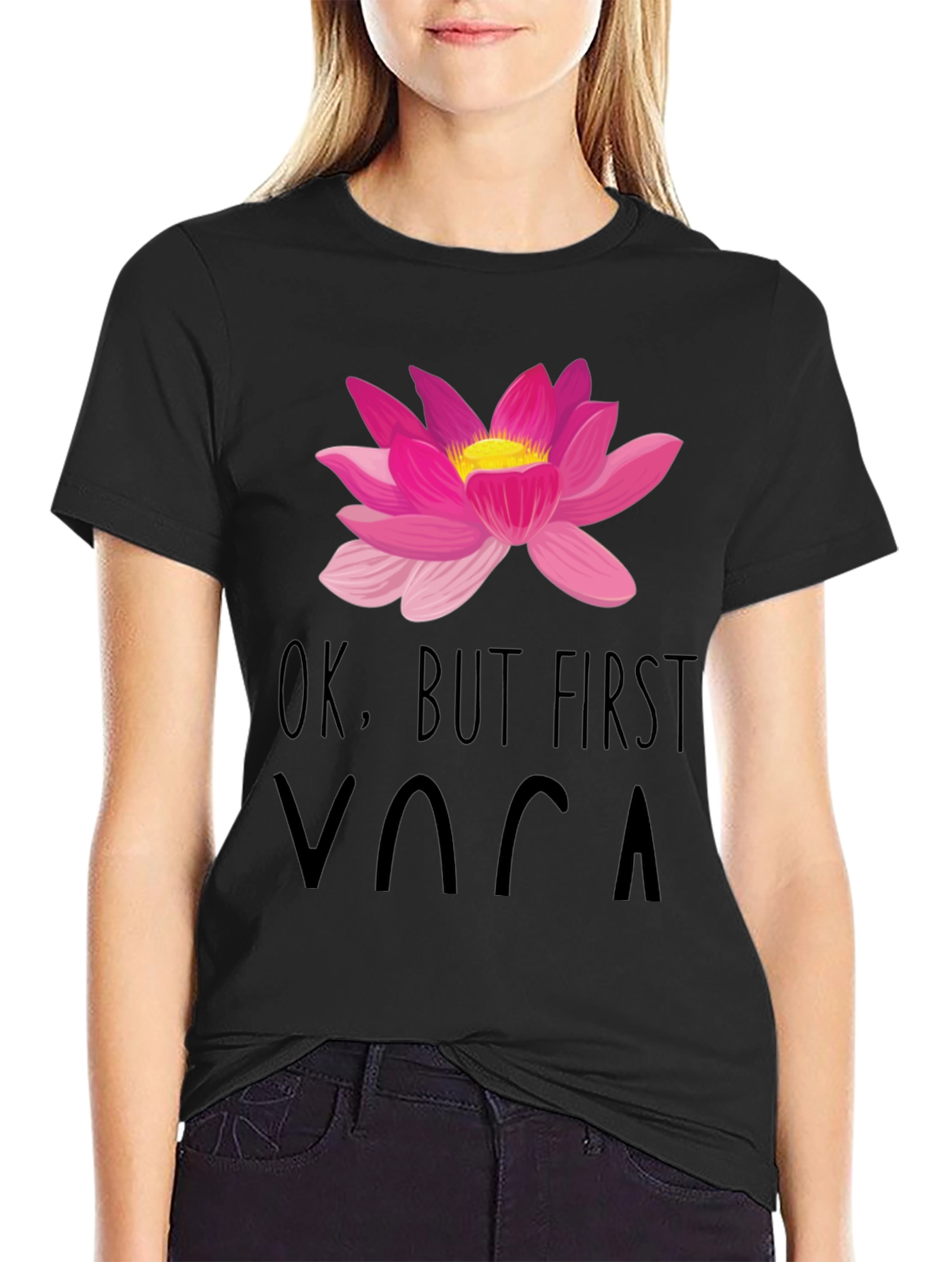 Ok But First Yoga Graphic Tee