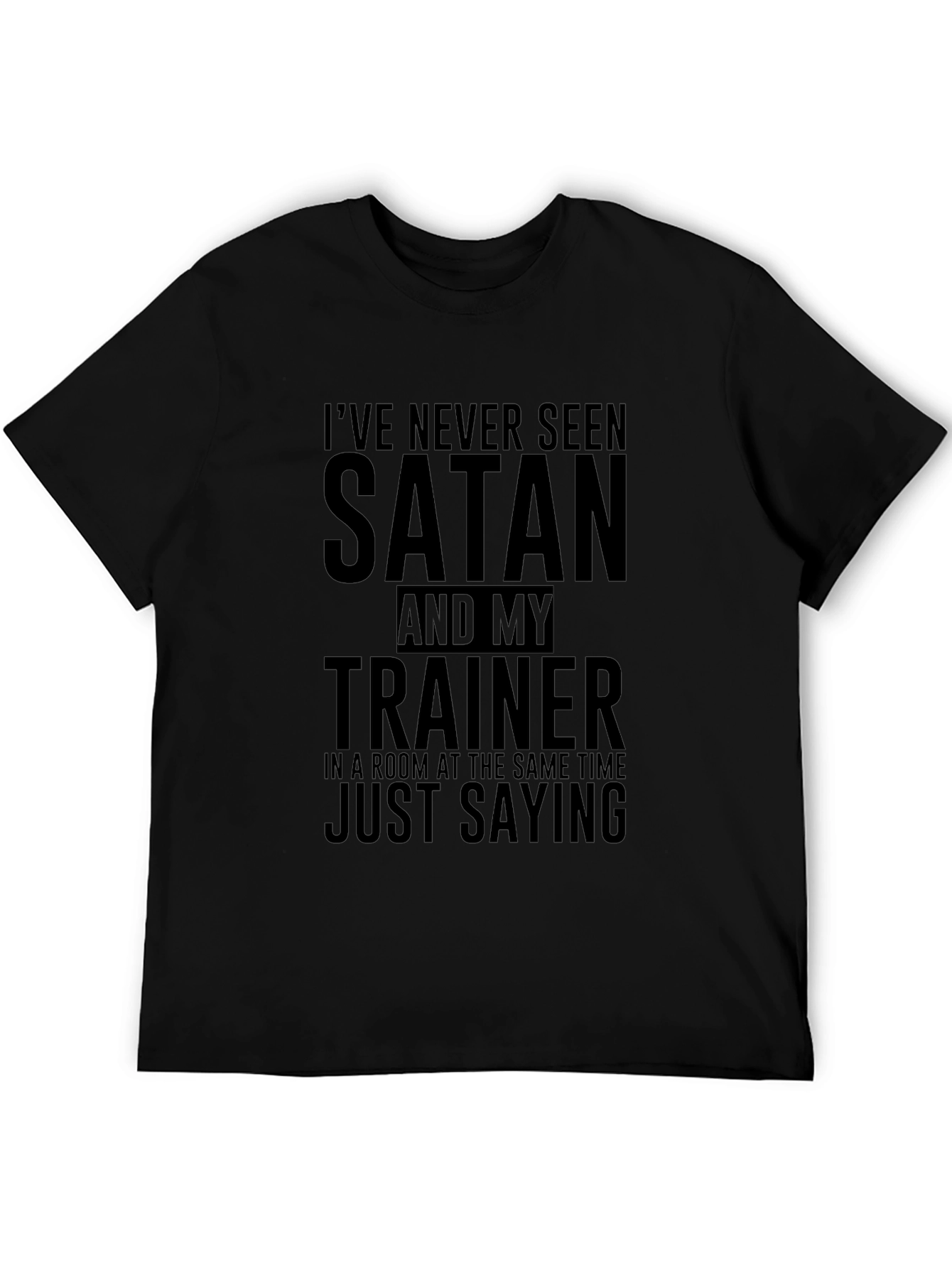 Satan Trainer Funny Black T-Shirt