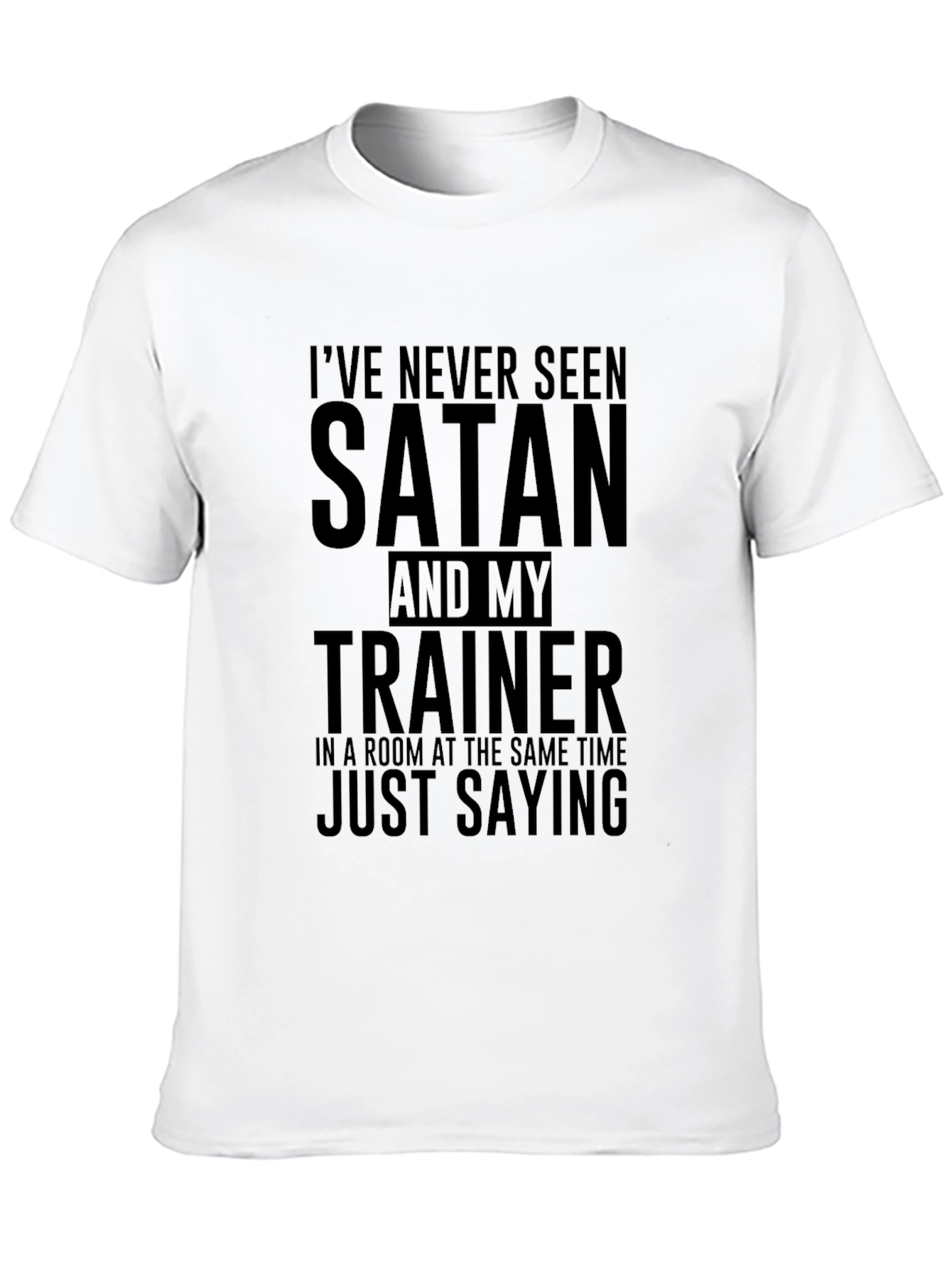 Satan Trainer Funny Black T-Shirt