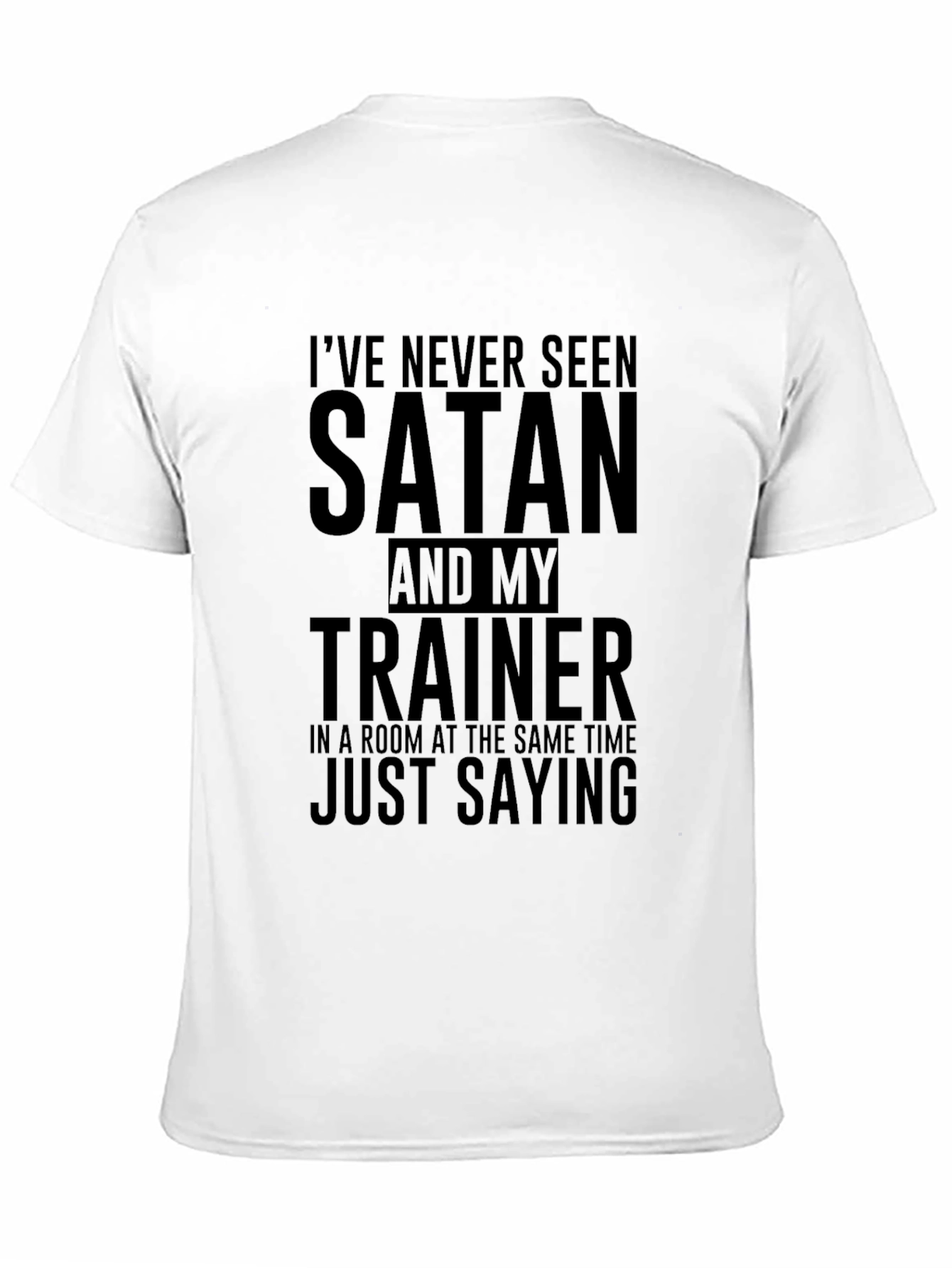 Satan Trainer Funny Black T-Shirt