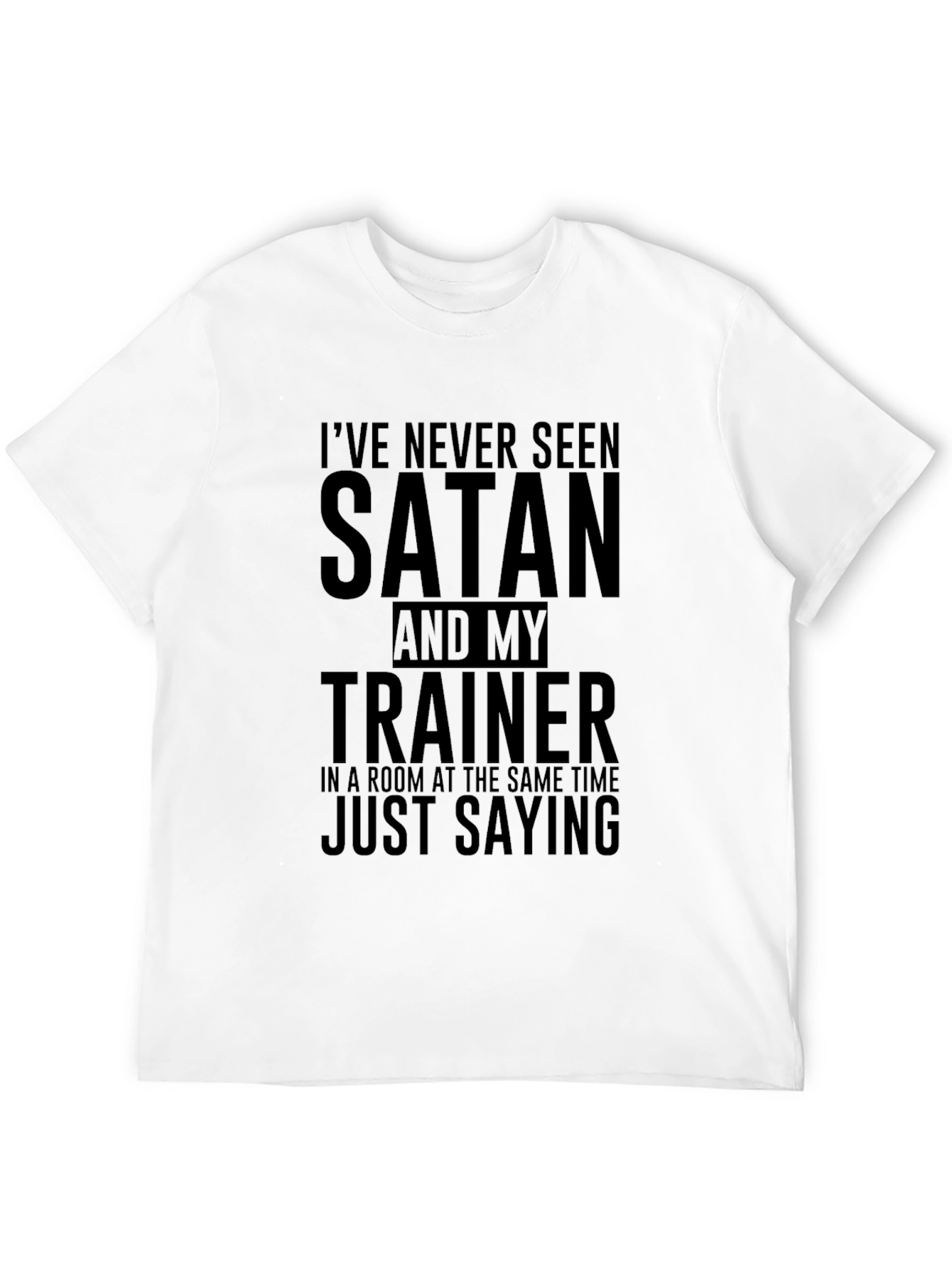 Satan Trainer Funny Black T-Shirt