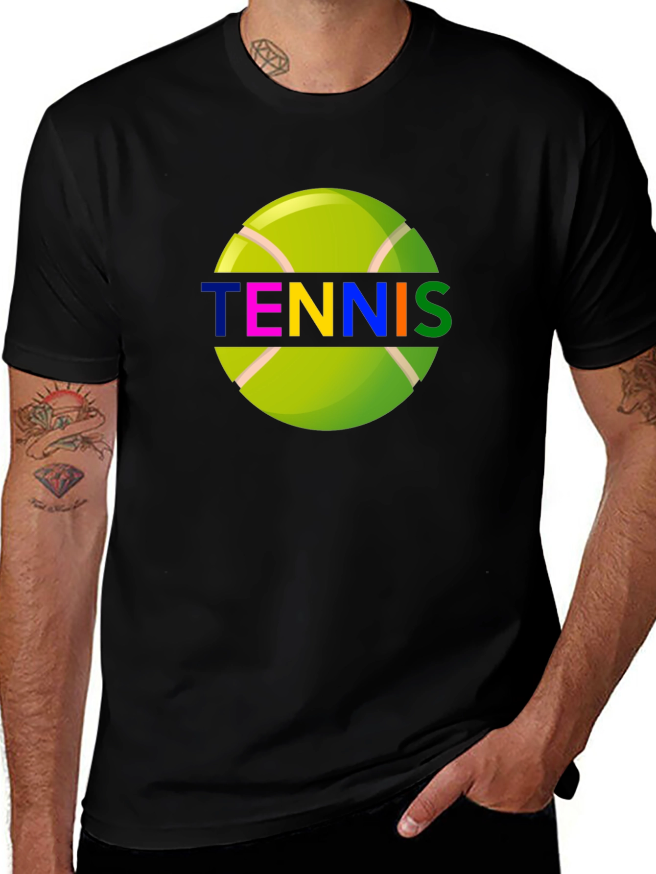Tennis Ball Graphic Tee - Sporty Casual Wear