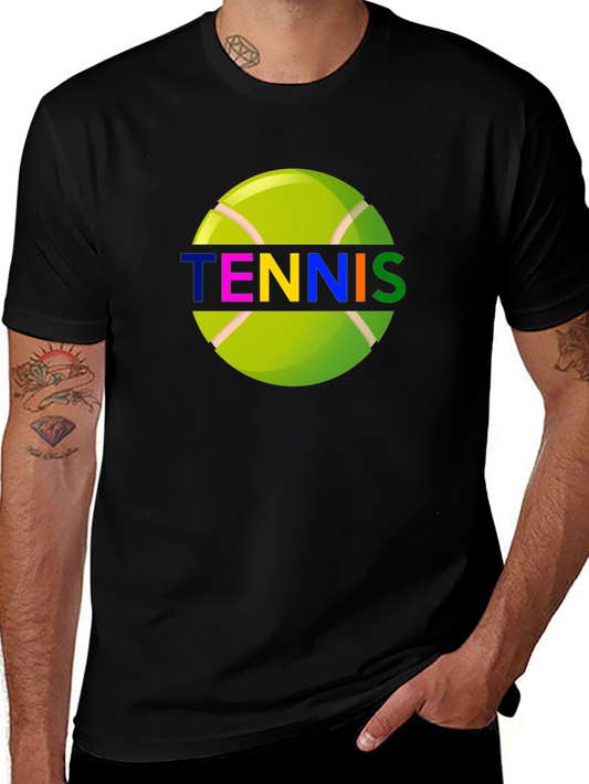 Tennis Ball Graphic Tee - Sporty Casual Wear