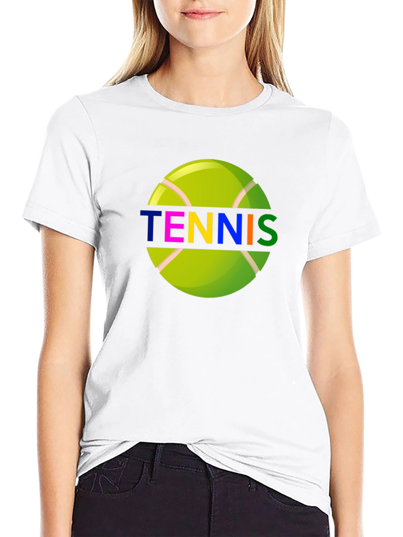 Tennis Ball Graphic Tee - Sporty Casual Wear