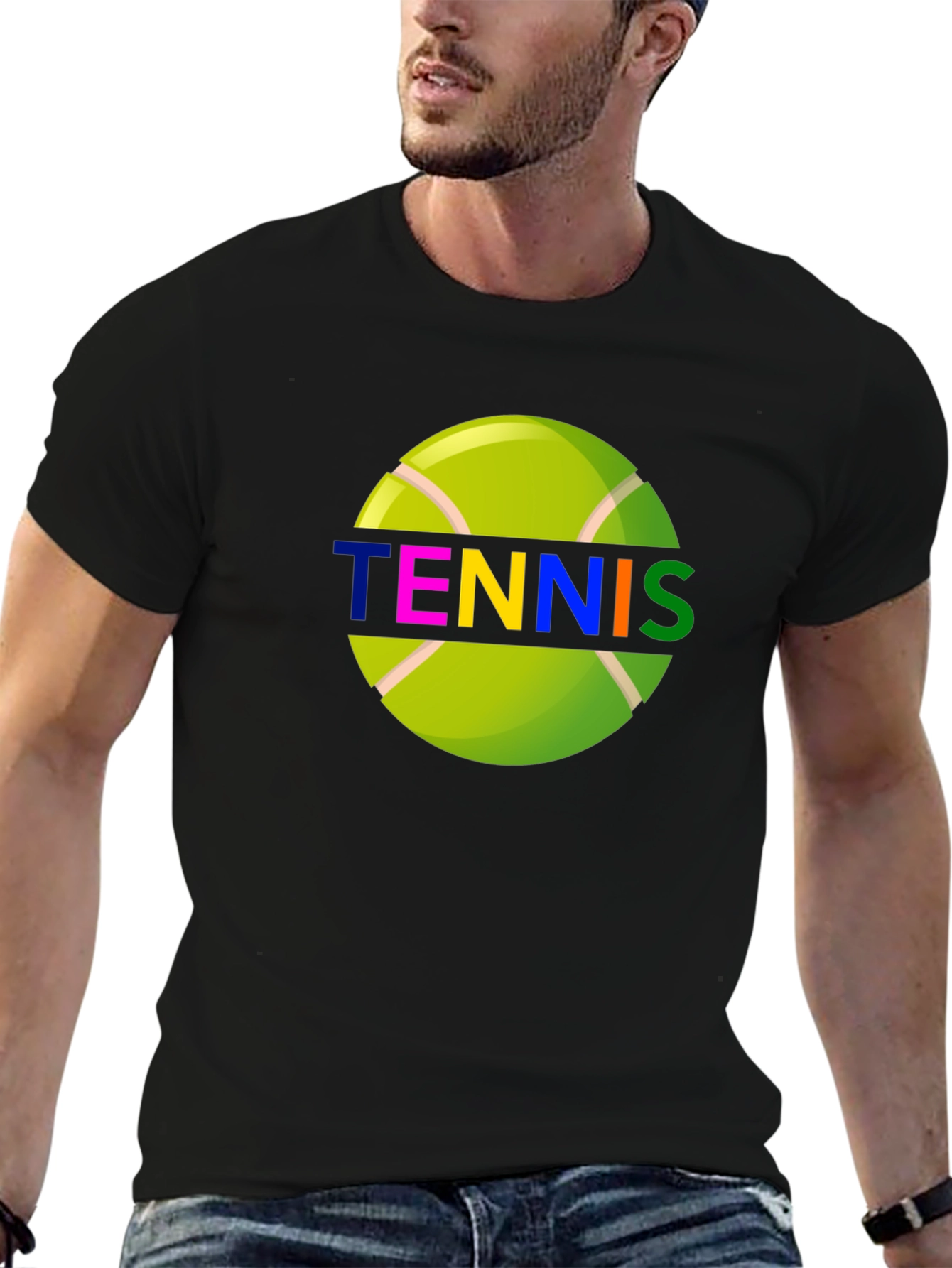 Tennis Ball Graphic Tee - Sporty Casual Wear