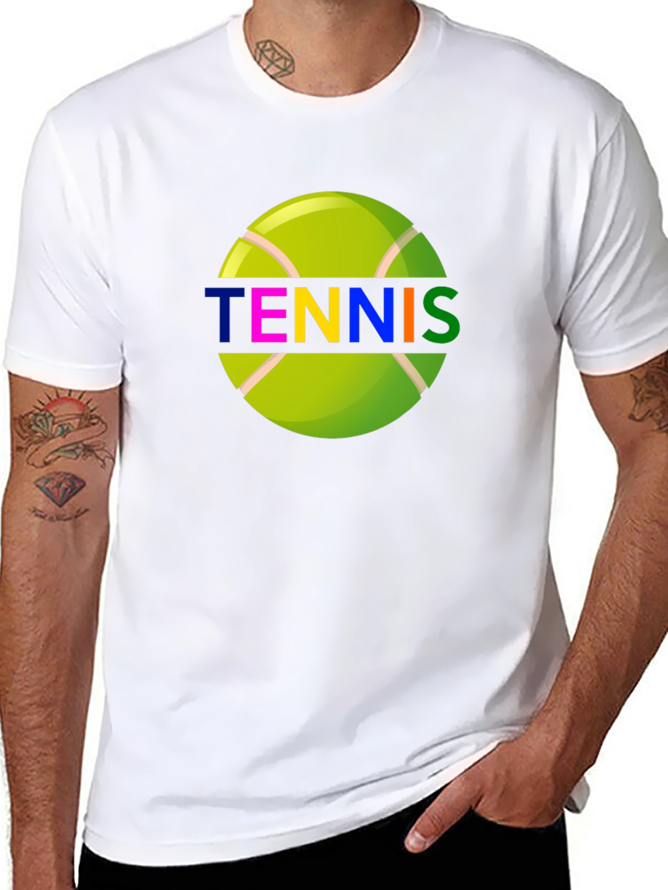Tennis Ball Graphic Tee - Sporty Casual Wear