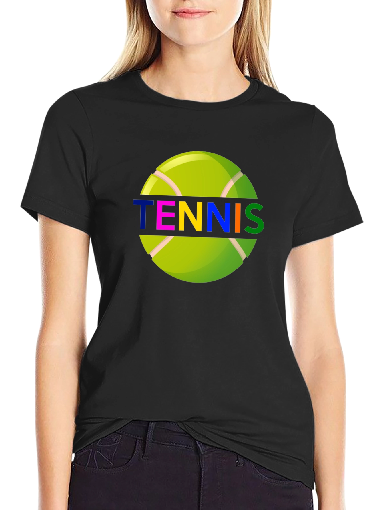 Tennis Ball Graphic Tee - Sporty Casual Wear