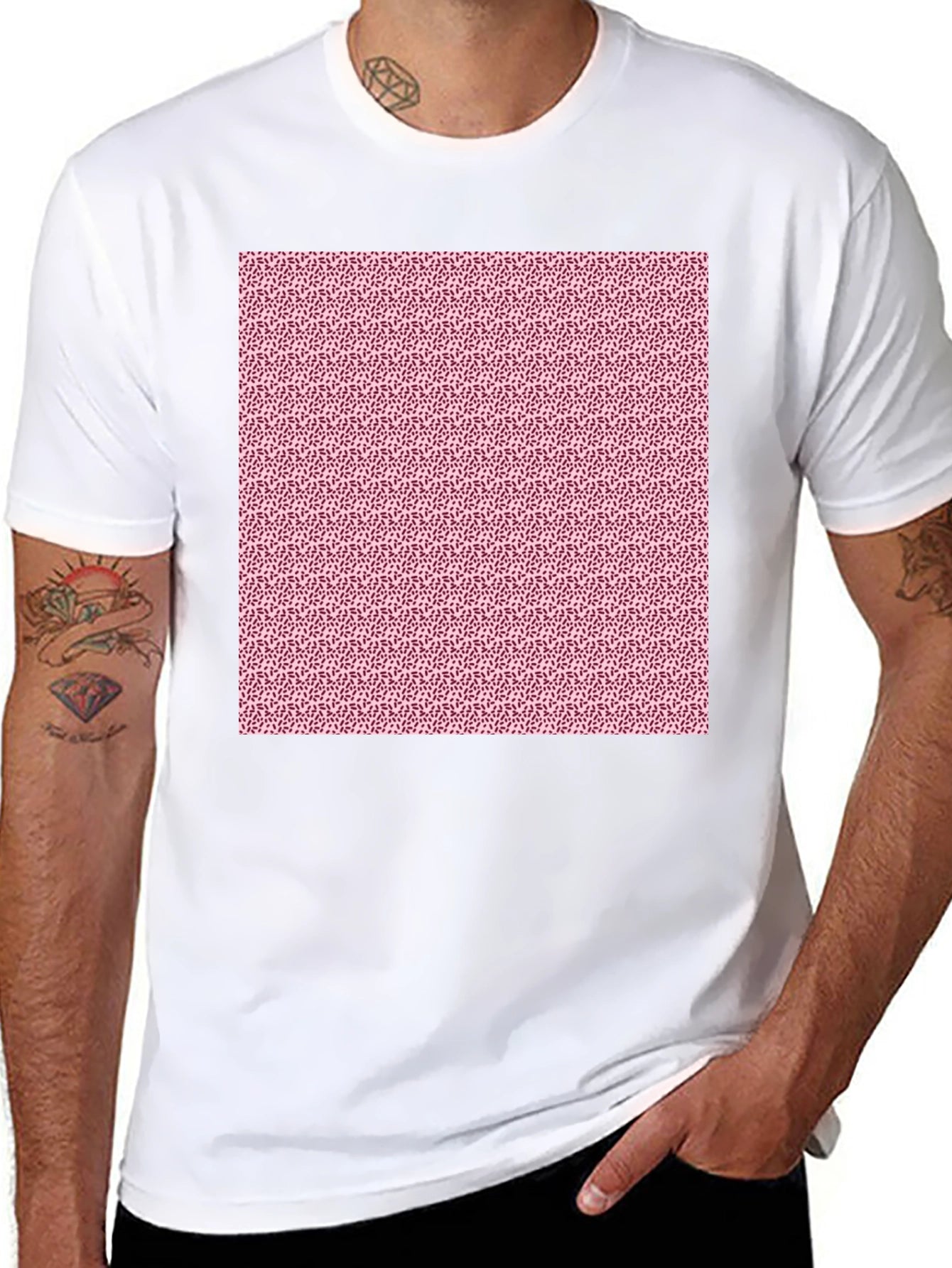 Patterned Black T-Shirt
