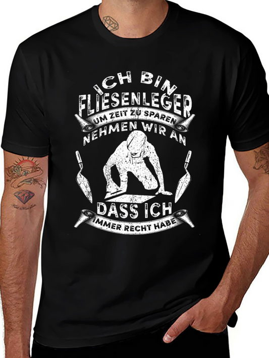Ich Bin Fliesenleger T-Shirt - Funny Tile Setter Tee